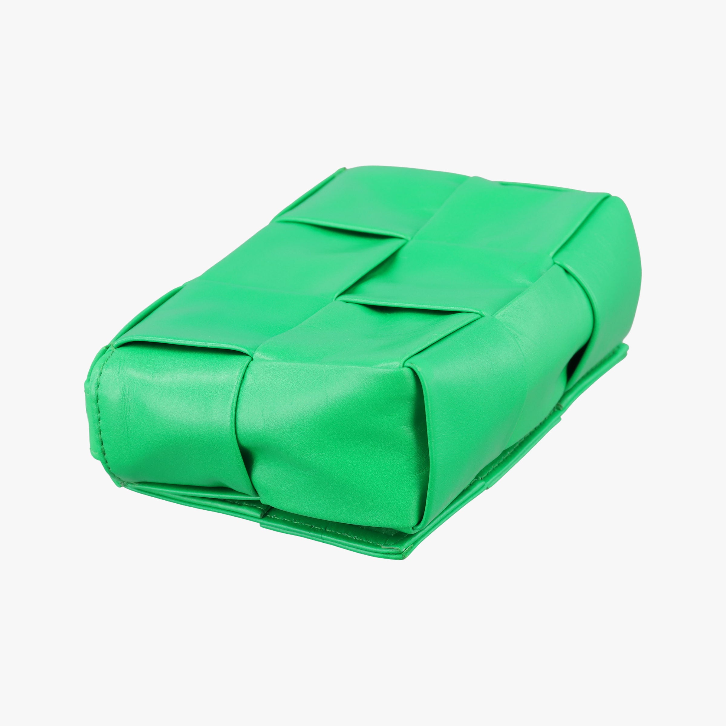 Pre-owned Bottega Veneta candy cassette Green lambskin  shoulderbag | stylenewstar