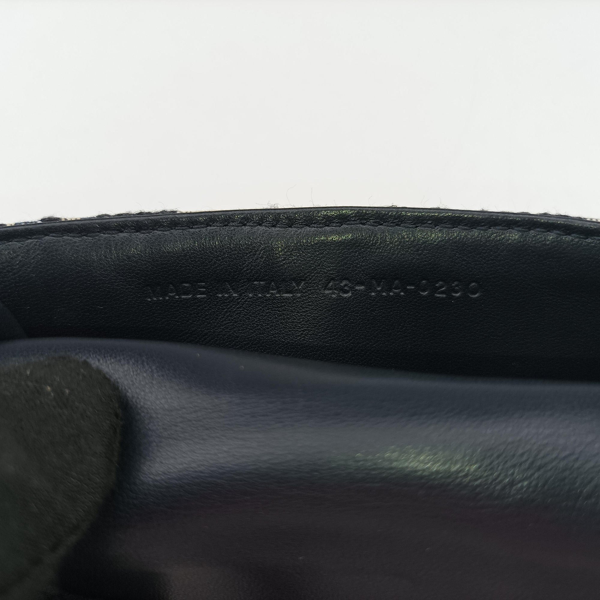 Pre-owned Christian Dior Saddle Navy×Gray jacquard  shoulderbag | stylenewstar