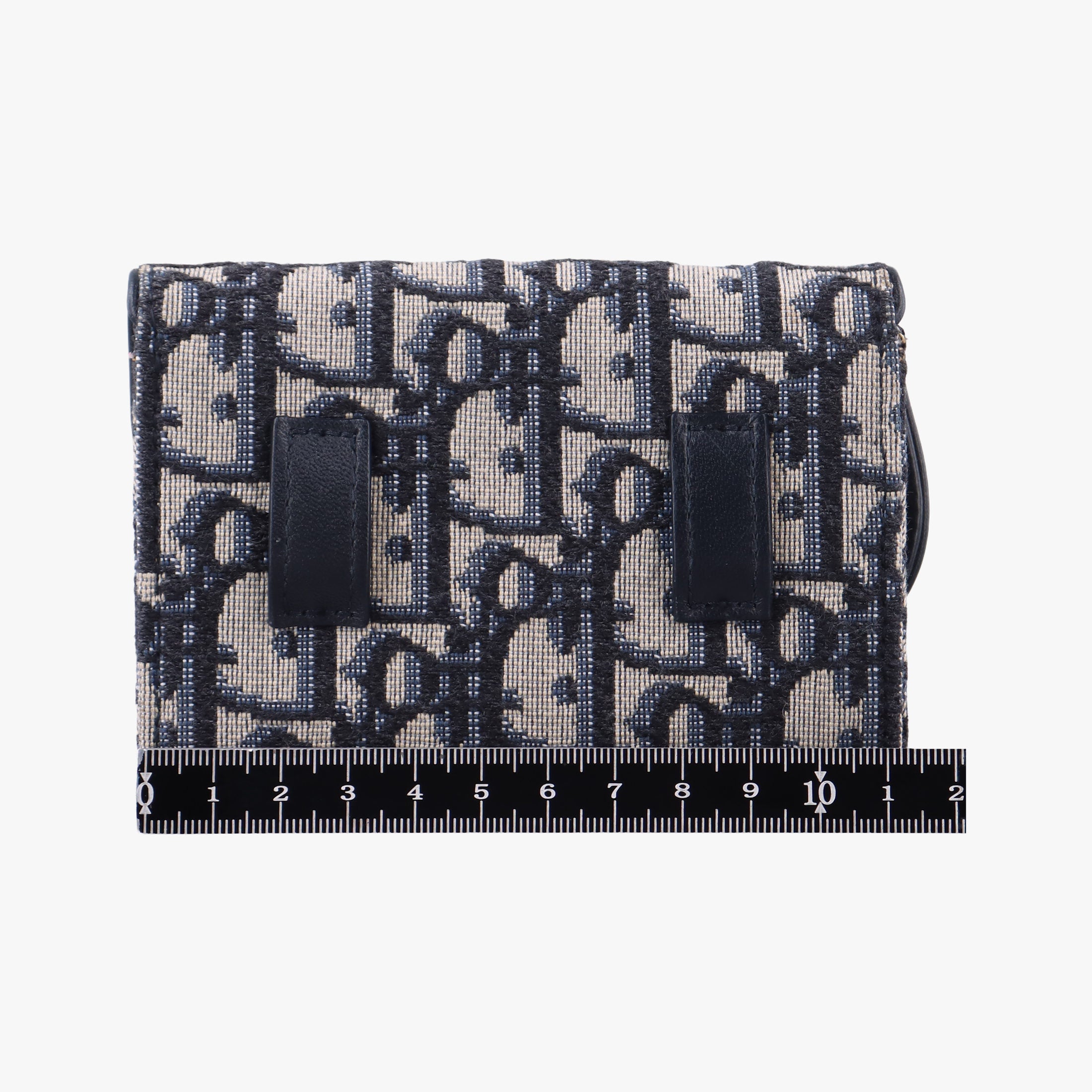 Pre-owned Christian Dior Saddle Navy×Gray jacquard  shoulderbag | stylenewstar