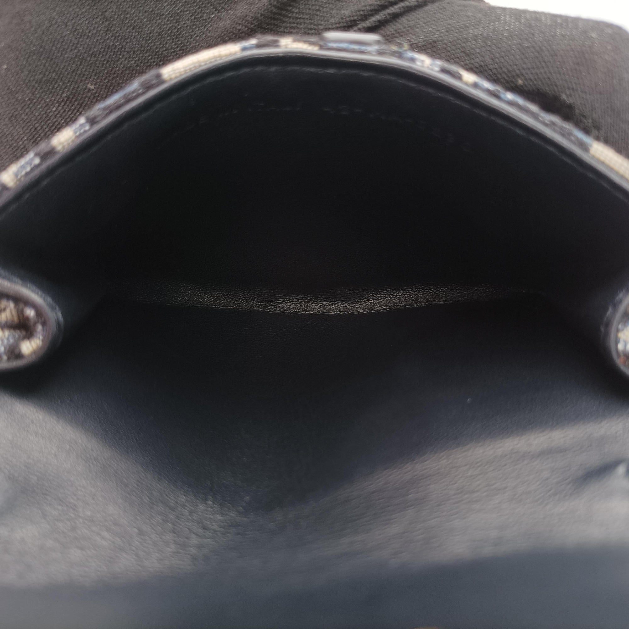 Pre-owned Christian Dior Saddle Navy×Gray jacquard  shoulderbag | stylenewstar