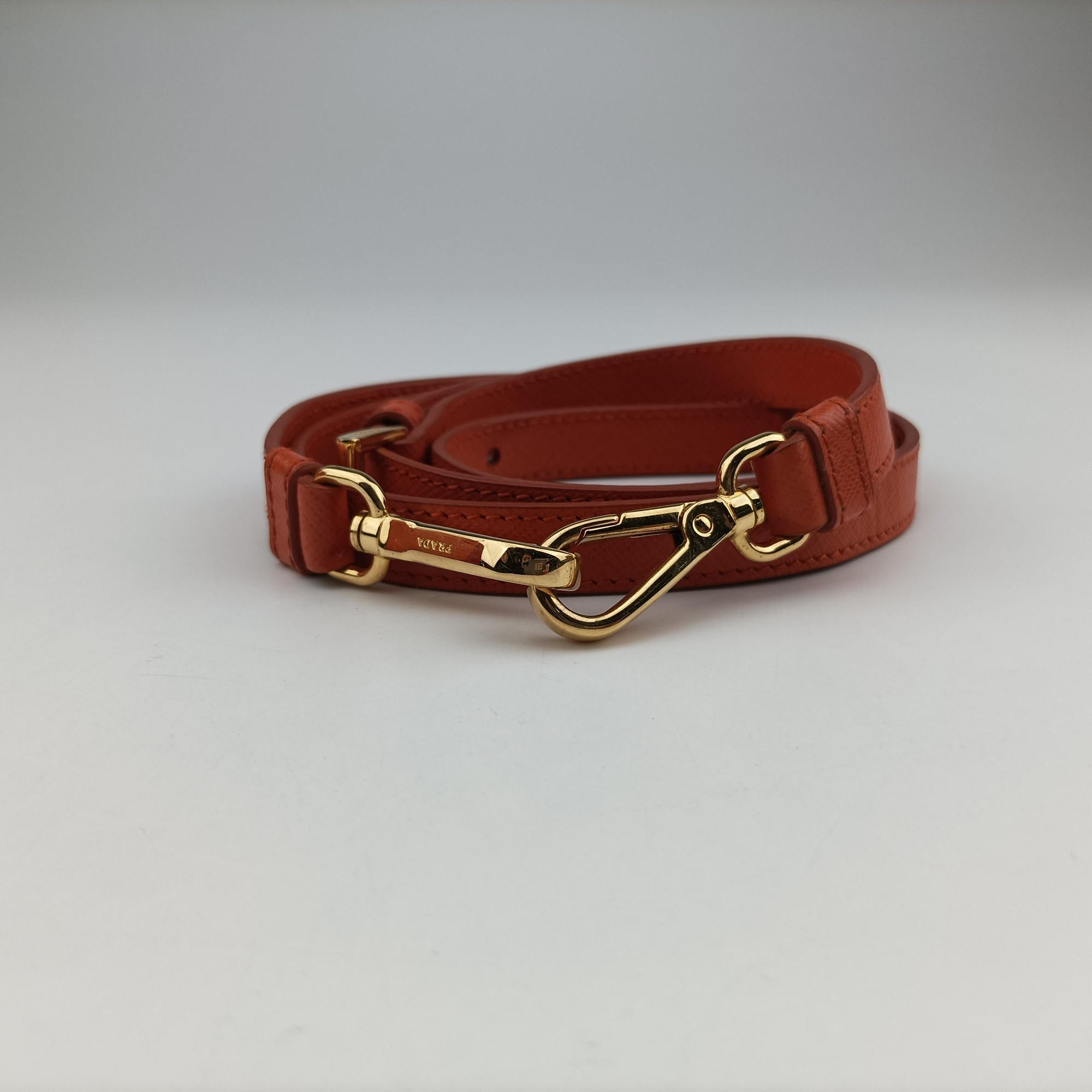 Pre-owned Prada Galleria Orange×red SAFFIANO Leather BN1844 shoulderbag | stylenewstar