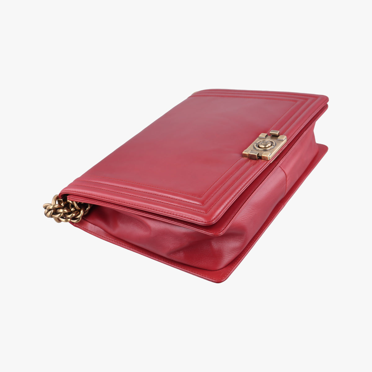 Pre-owned Chanel BOY CHANEL Red Leather A66711 shoulderbag | stylenewstar