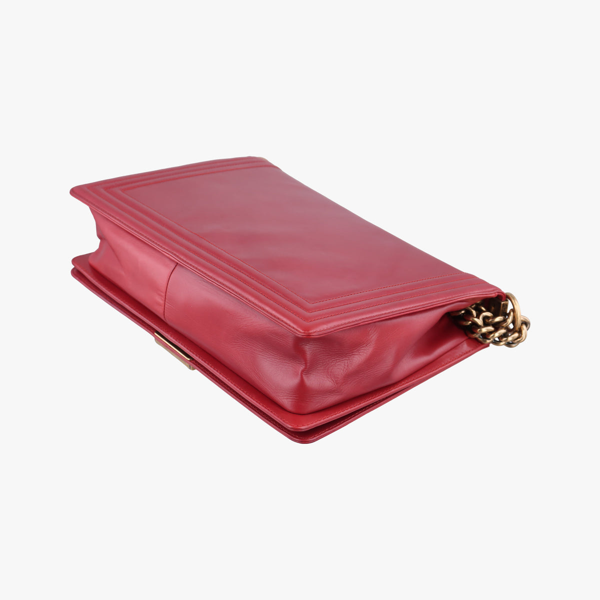 Pre-owned Chanel BOY CHANEL Red Leather A66711 shoulderbag | stylenewstar
