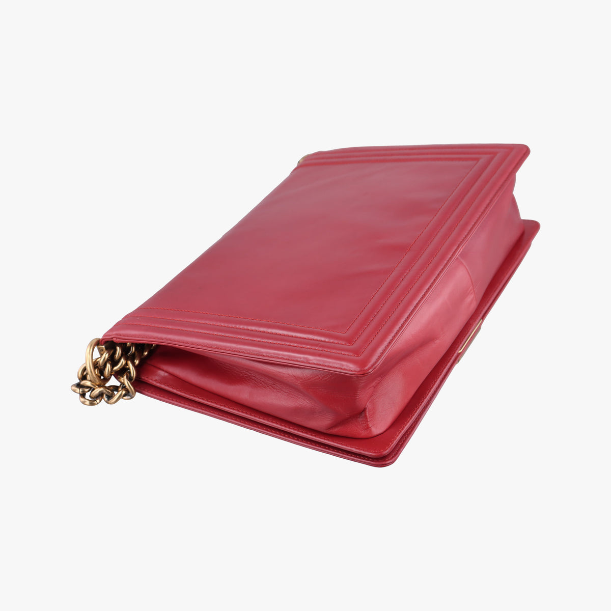 Pre-owned Chanel BOY CHANEL Red Leather A66711 shoulderbag | stylenewstar