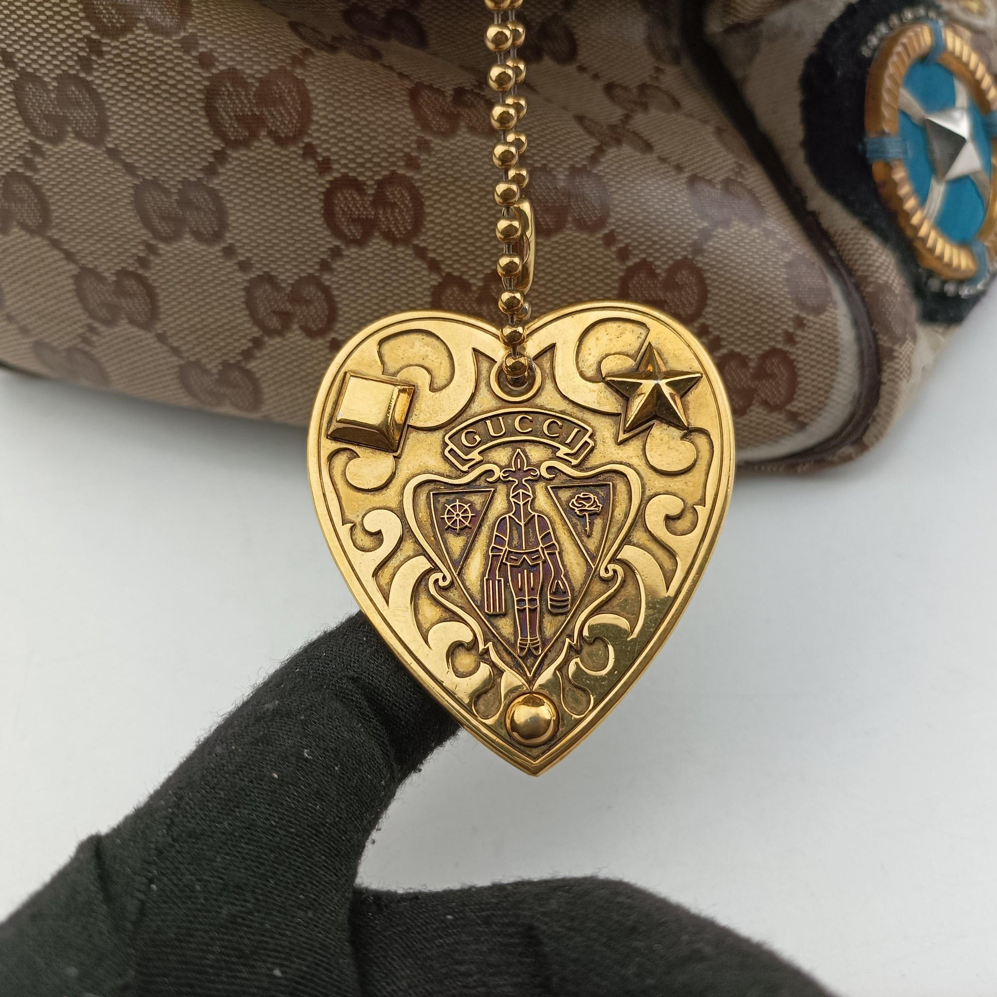 Vintage Gucci Babushka Multicolour PVC coated canvas×Leather 207775 handbag | stylenewstar