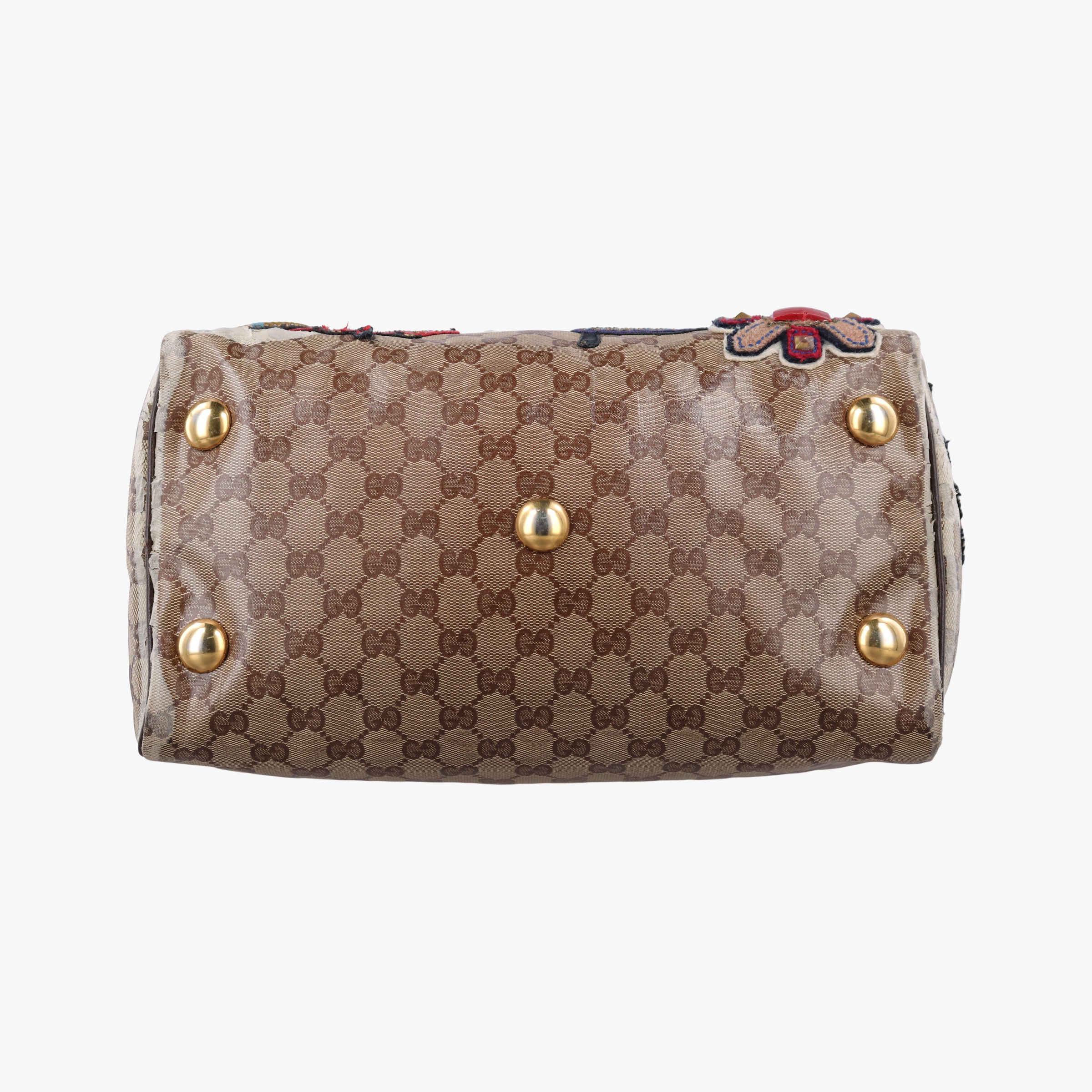 Vintage Gucci Babushka Multicolour PVC coated canvas×Leather 207775 handbag | stylenewstar