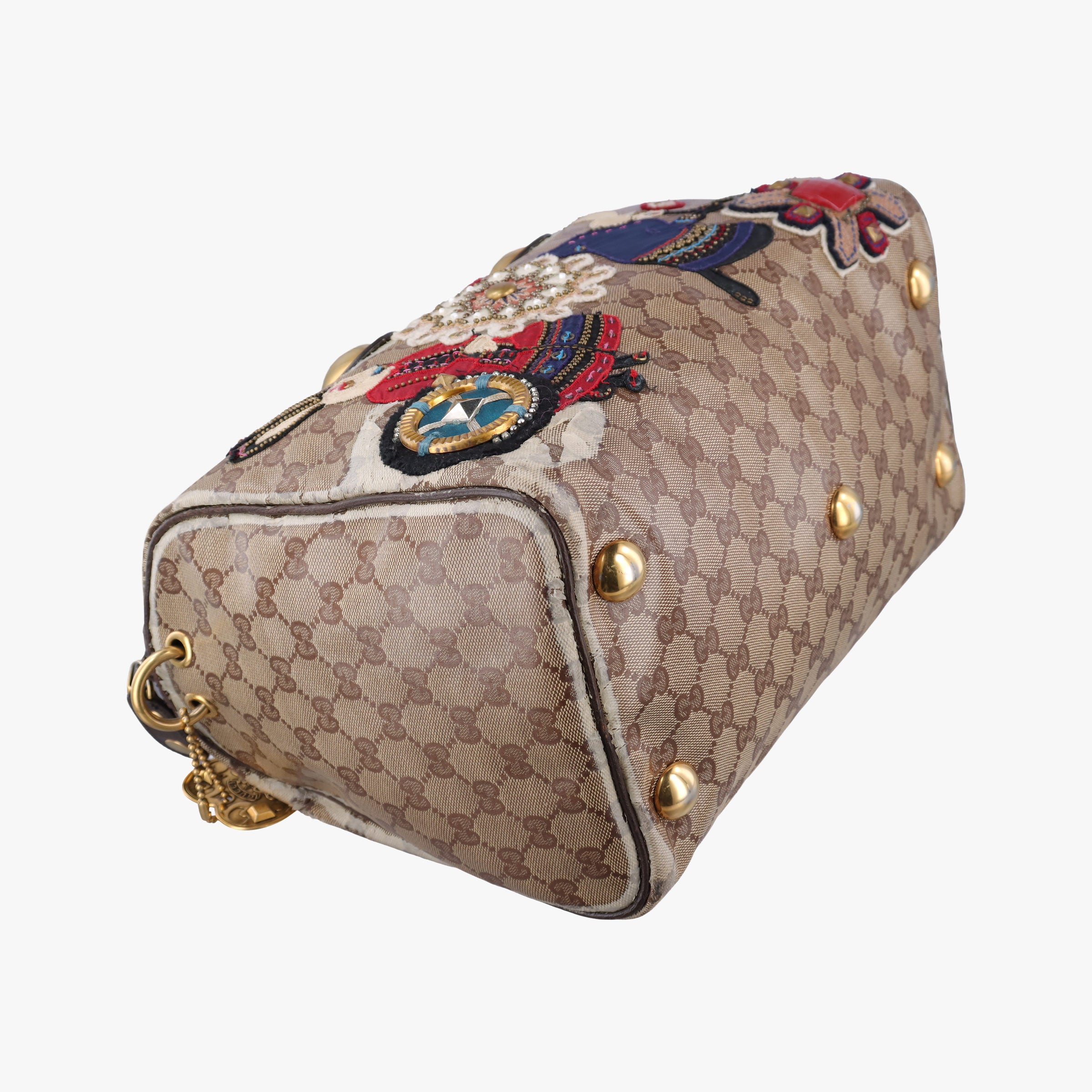 Vintage Gucci Babushka Multicolour PVC coated canvas×Leather 207775 handbag | stylenewstar
