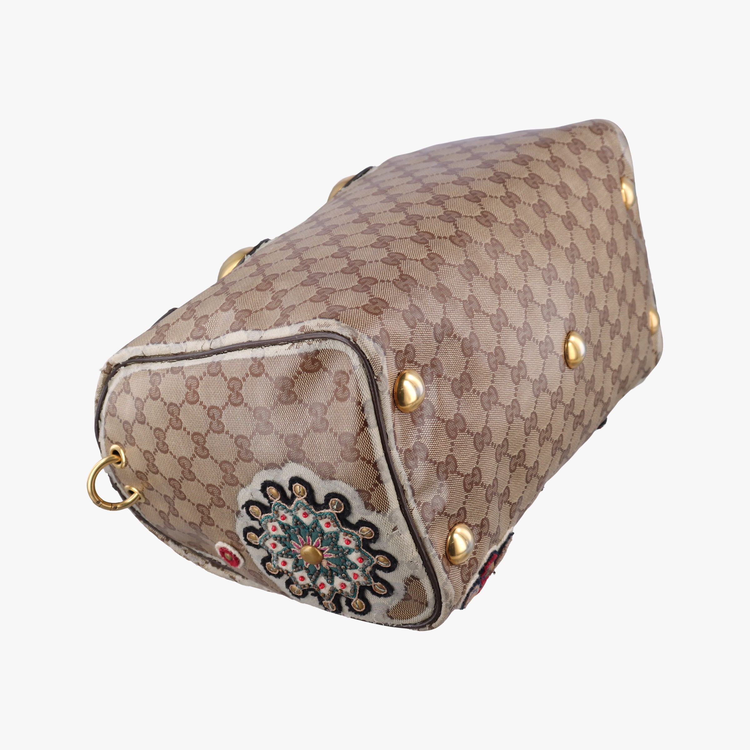 Vintage Gucci Babushka Multicolour PVC coated canvas×Leather 207775 handbag | stylenewstar