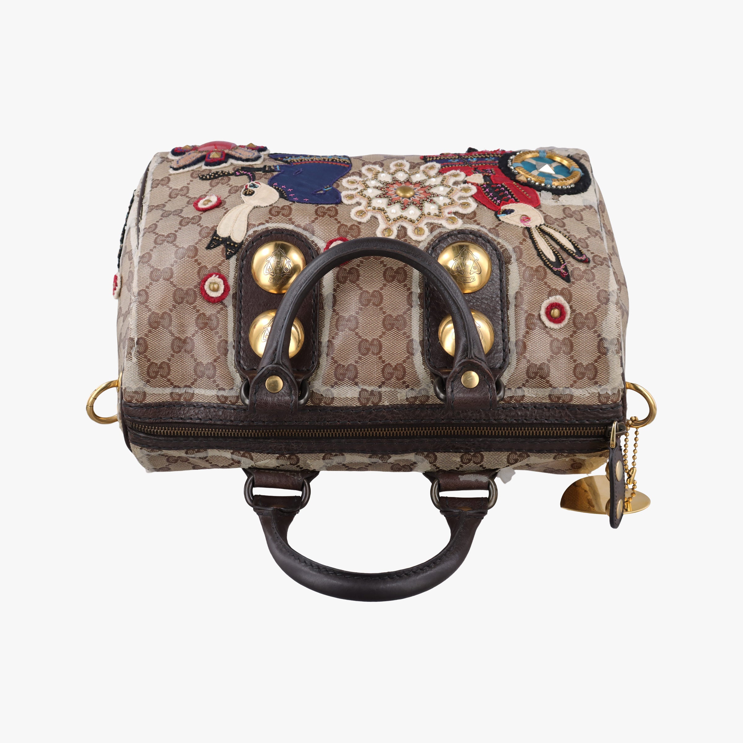 Vintage Gucci Babushka Multicolour PVC coated canvas×Leather 207775 handbag | stylenewstar