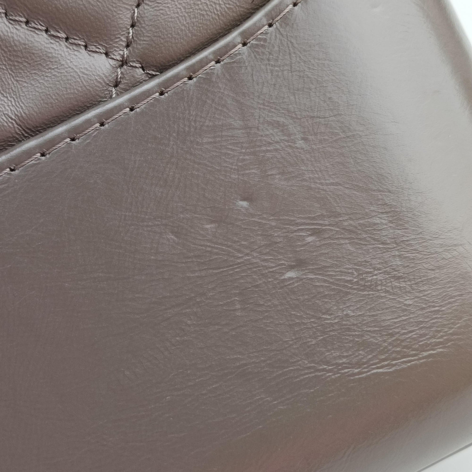 Vintage Chanel GABRIELLE Brown leather A93824 shoulderbag | stylenewstar