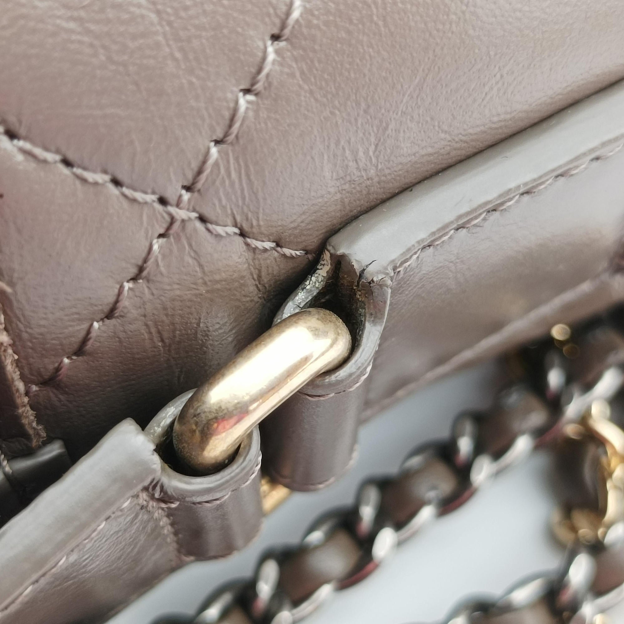 Vintage Chanel GABRIELLE Brown leather A93824 shoulderbag | stylenewstar