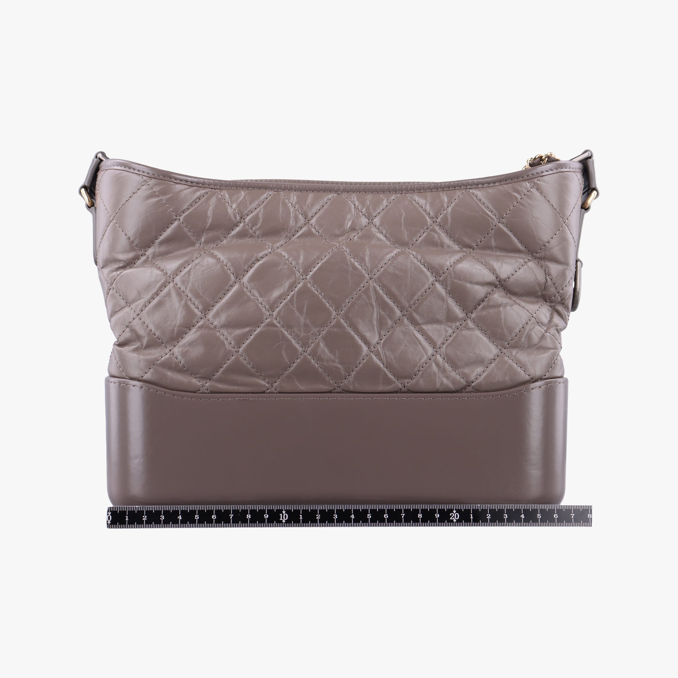 Vintage Chanel GABRIELLE Brown leather A93824 shoulderbag | stylenewstar