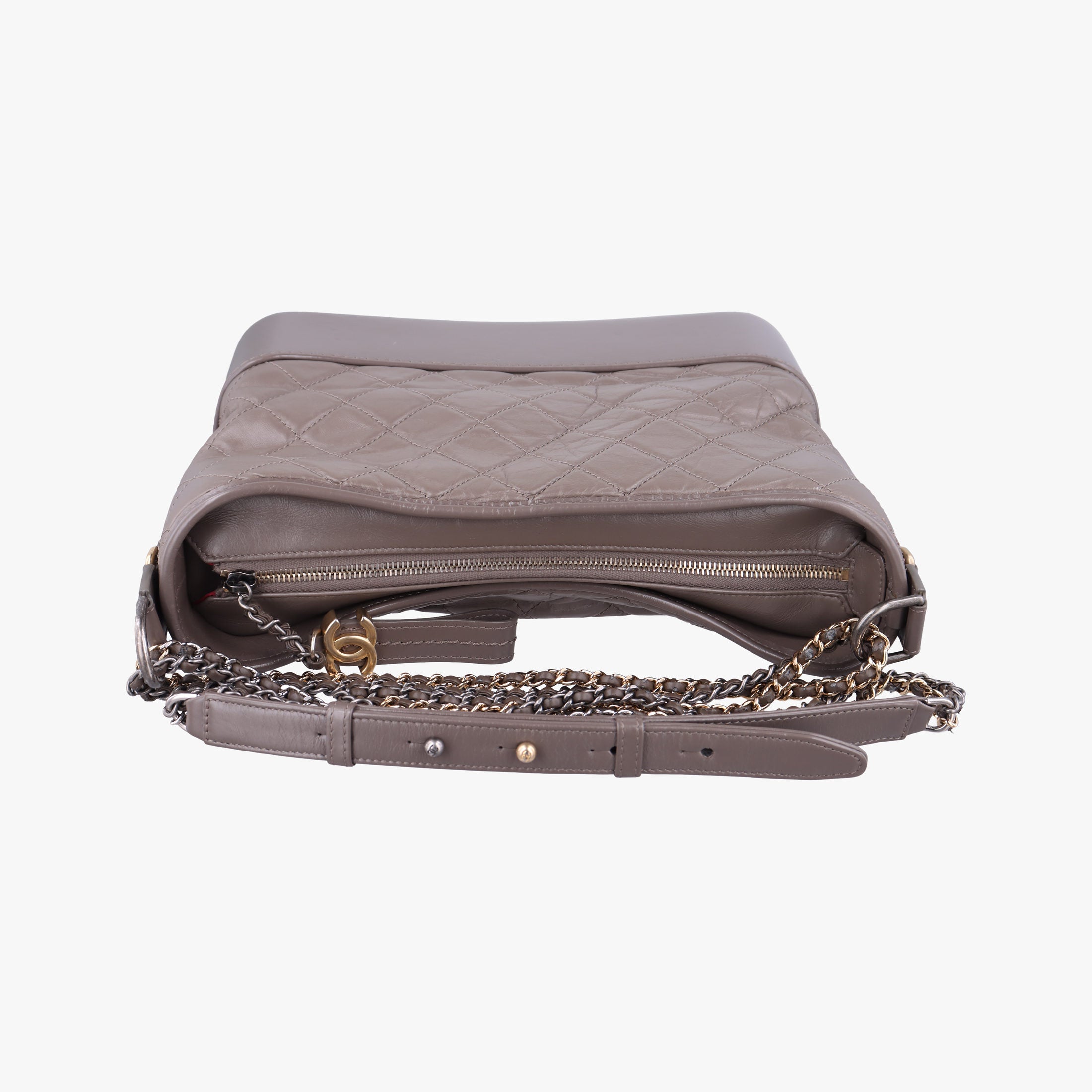 Vintage Chanel GABRIELLE Brown leather A93824 shoulderbag | stylenewstar