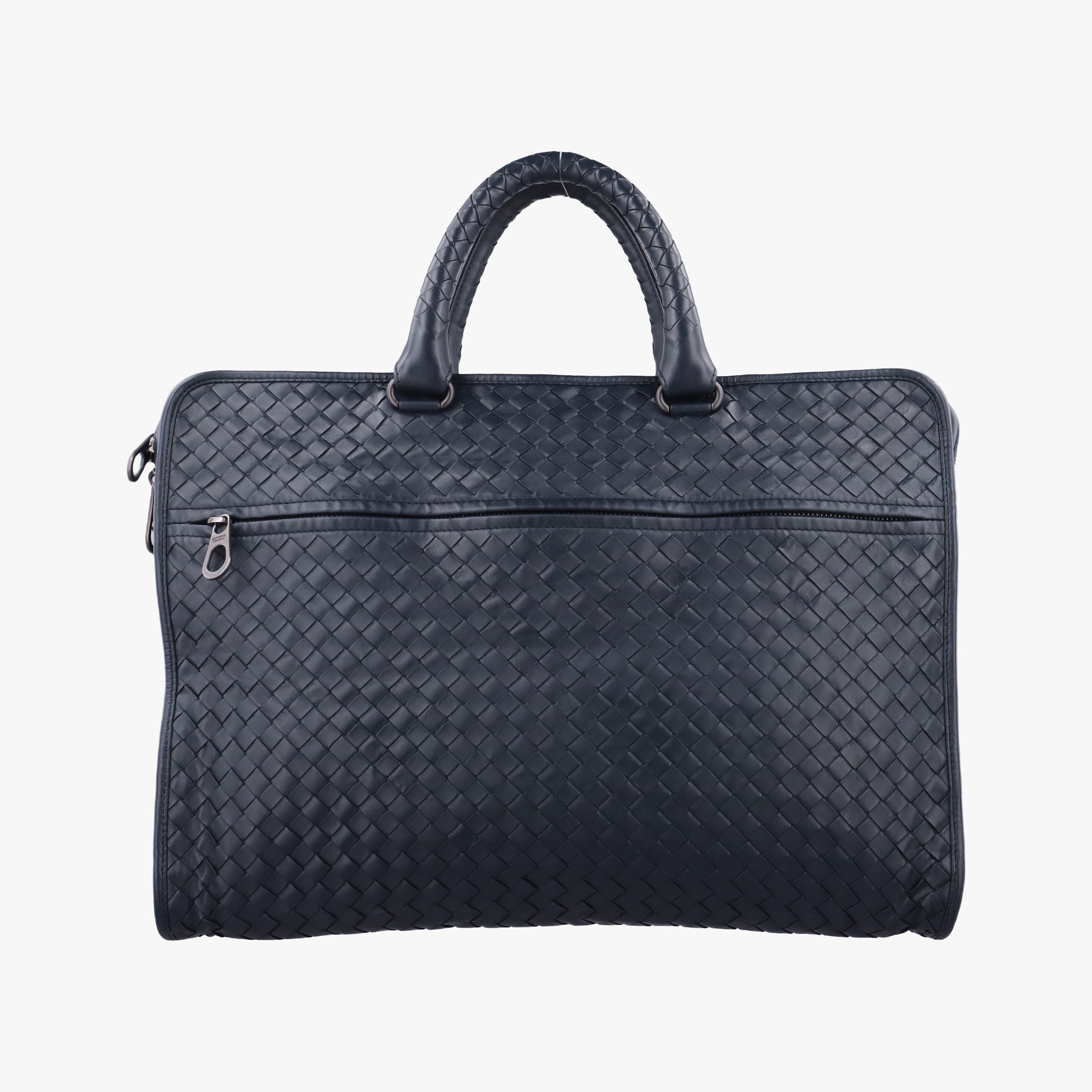 Vintage Bottega Veneta Intrecciato Navy lambskin  handbag | stylenewstar
