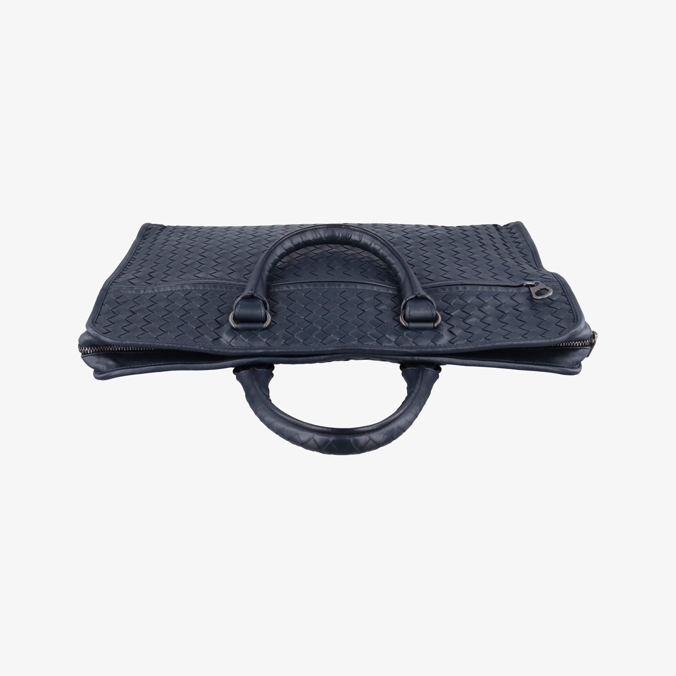 Vintage Bottega Veneta Intrecciato Navy lambskin  handbag | stylenewstar