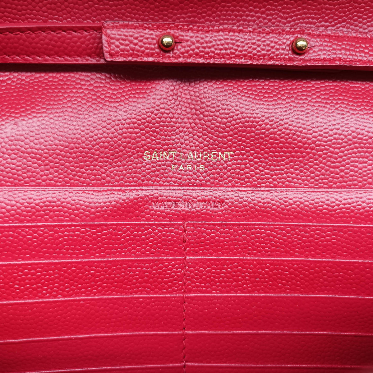 Pre-owned Yves Saint Laurent MONOGRAM Red Leather 277828 shoulderbag | stylenewstar