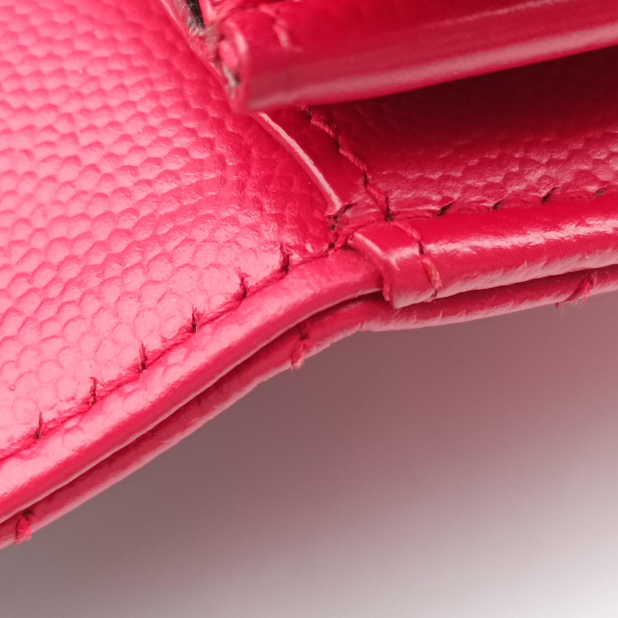 Pre-owned Yves Saint Laurent MONOGRAM Red Leather 277828 shoulderbag | stylenewstar