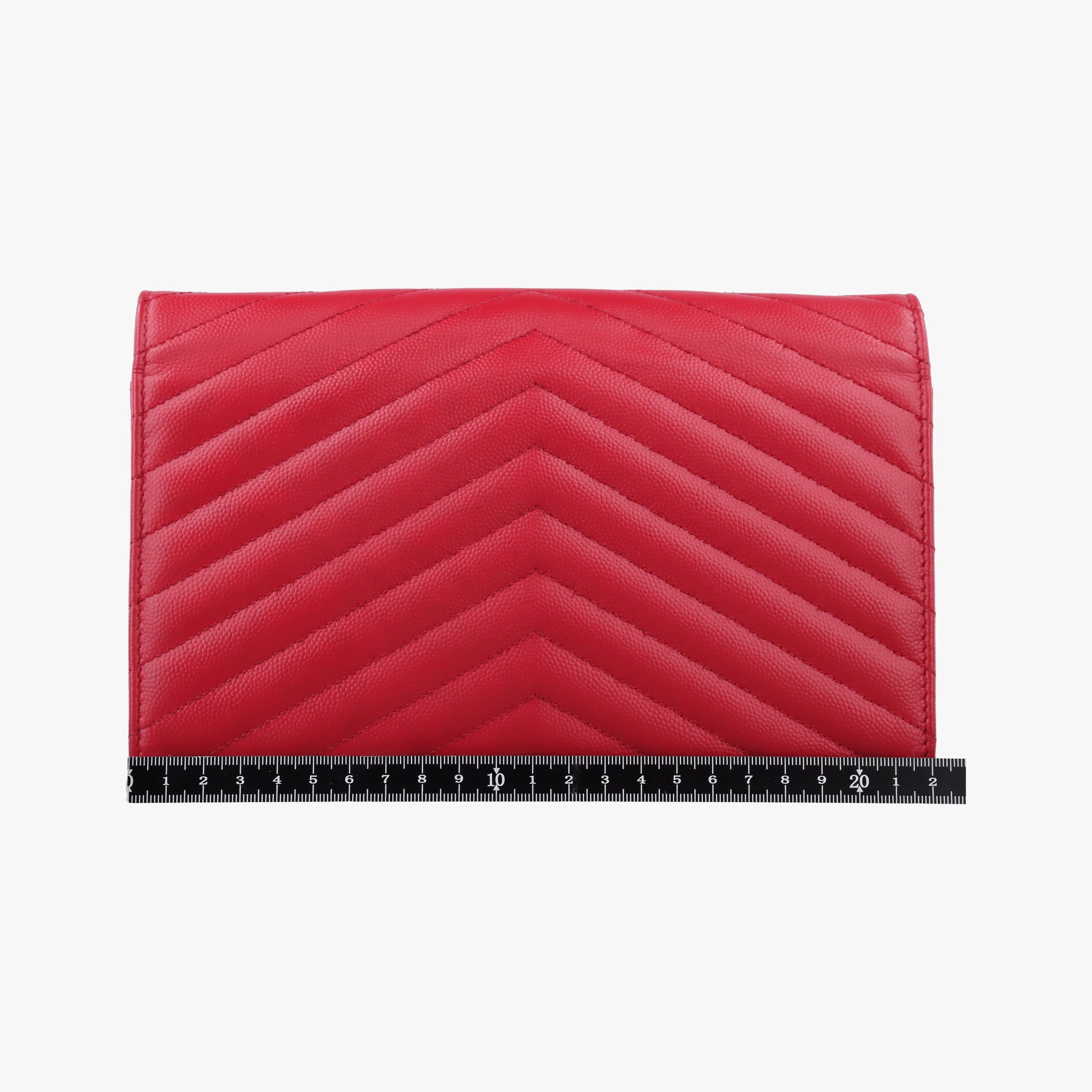 Pre-owned Yves Saint Laurent MONOGRAM Red Leather 277828 shoulderbag | stylenewstar