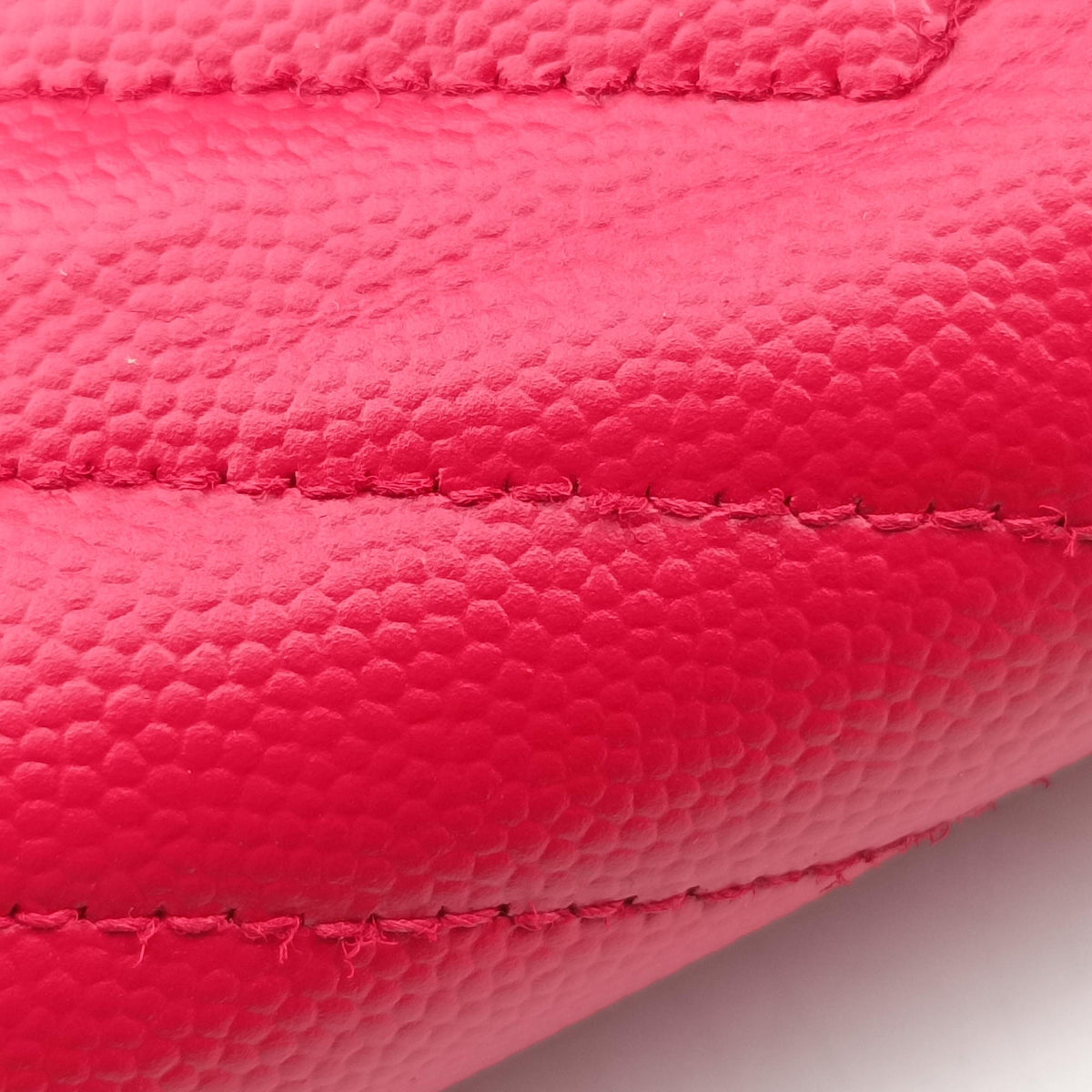 Pre-owned Yves Saint Laurent MONOGRAM Red Leather 277828 shoulderbag | stylenewstar