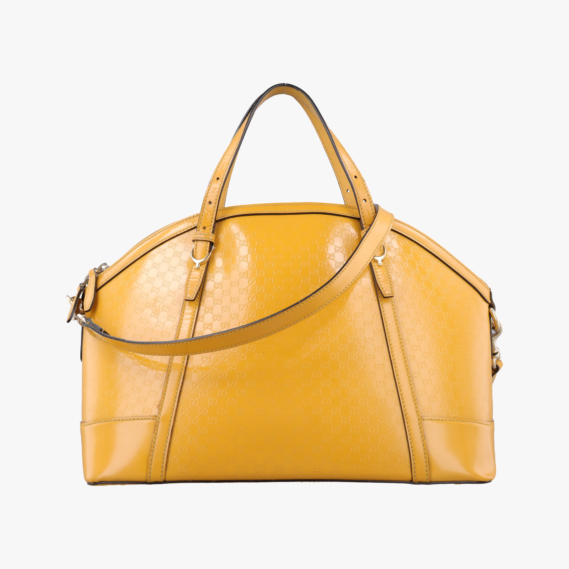 Pre-owned Gucci Microguccissima Yellow Patent Leather 309614 shoulderbag | stylenewstar