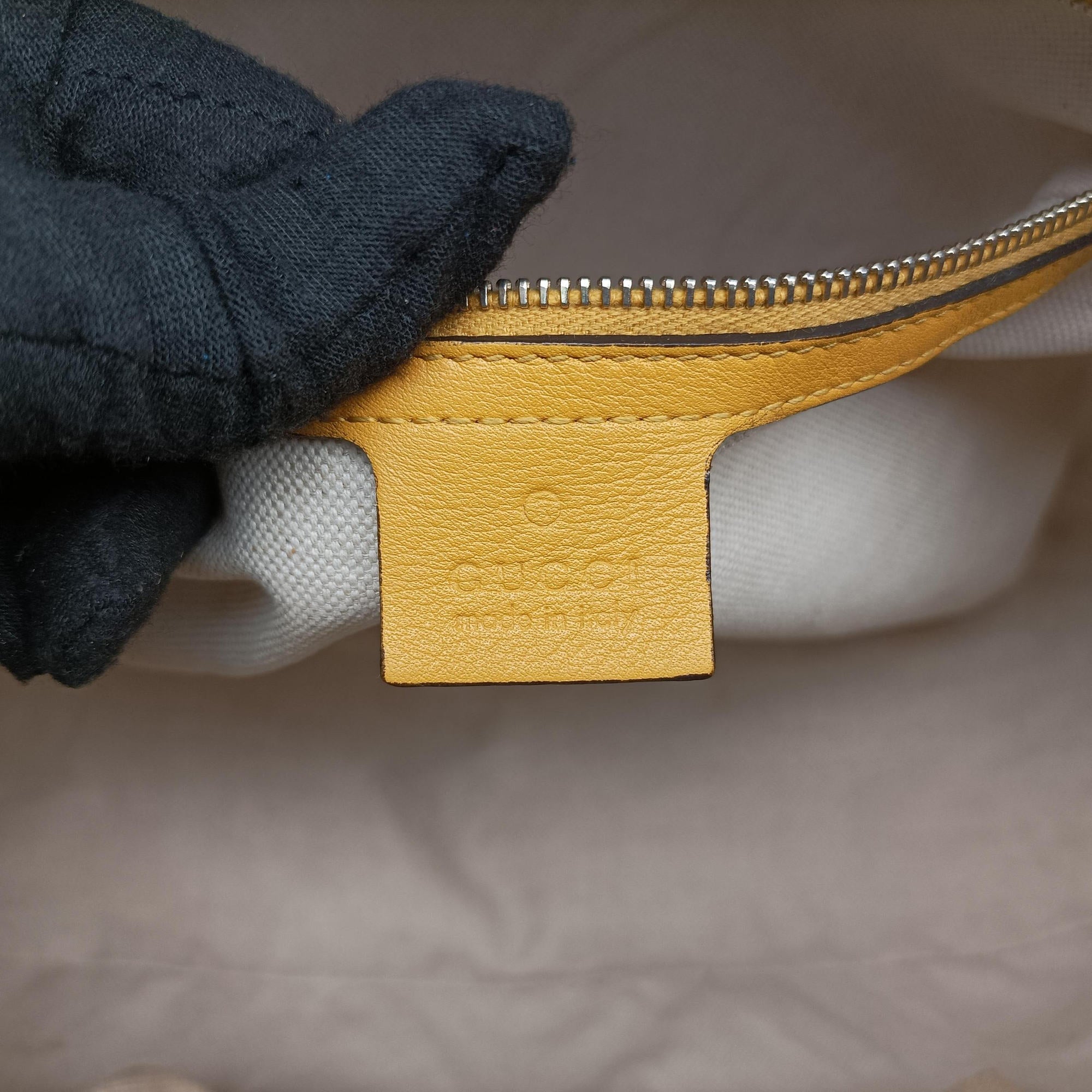 Pre-owned Gucci Microguccissima Yellow Patent Leather 309614 shoulderbag | stylenewstar