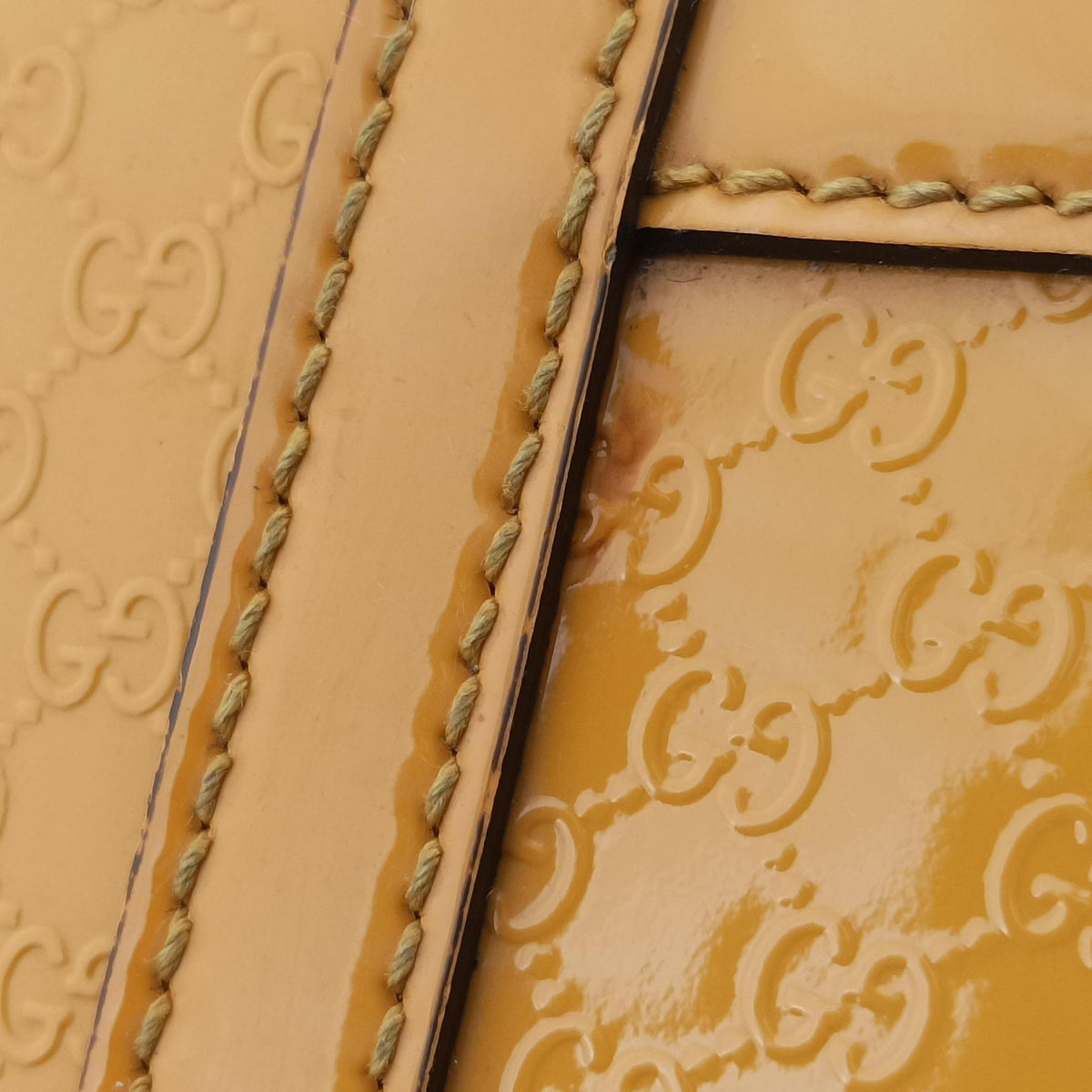 Pre-owned Gucci Microguccissima Yellow Patent Leather 309614 shoulderbag | stylenewstar