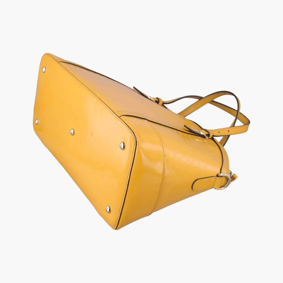 Pre-owned Gucci Microguccissima Yellow Patent Leather 309614 shoulderbag | stylenewstar