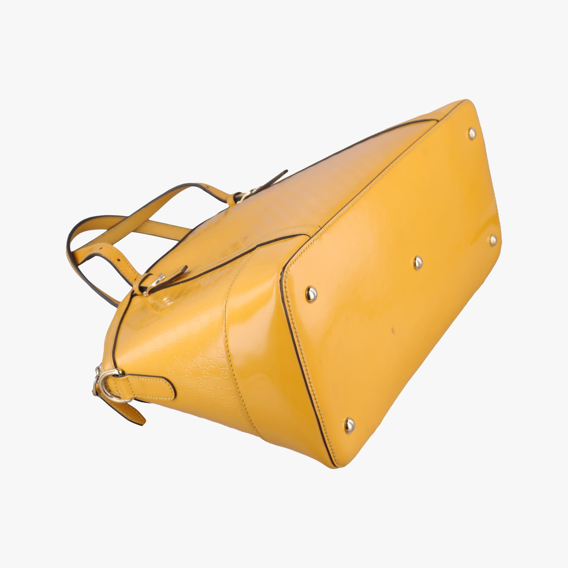 Pre-owned Gucci Microguccissima Yellow Patent Leather 309614 shoulderbag | stylenewstar