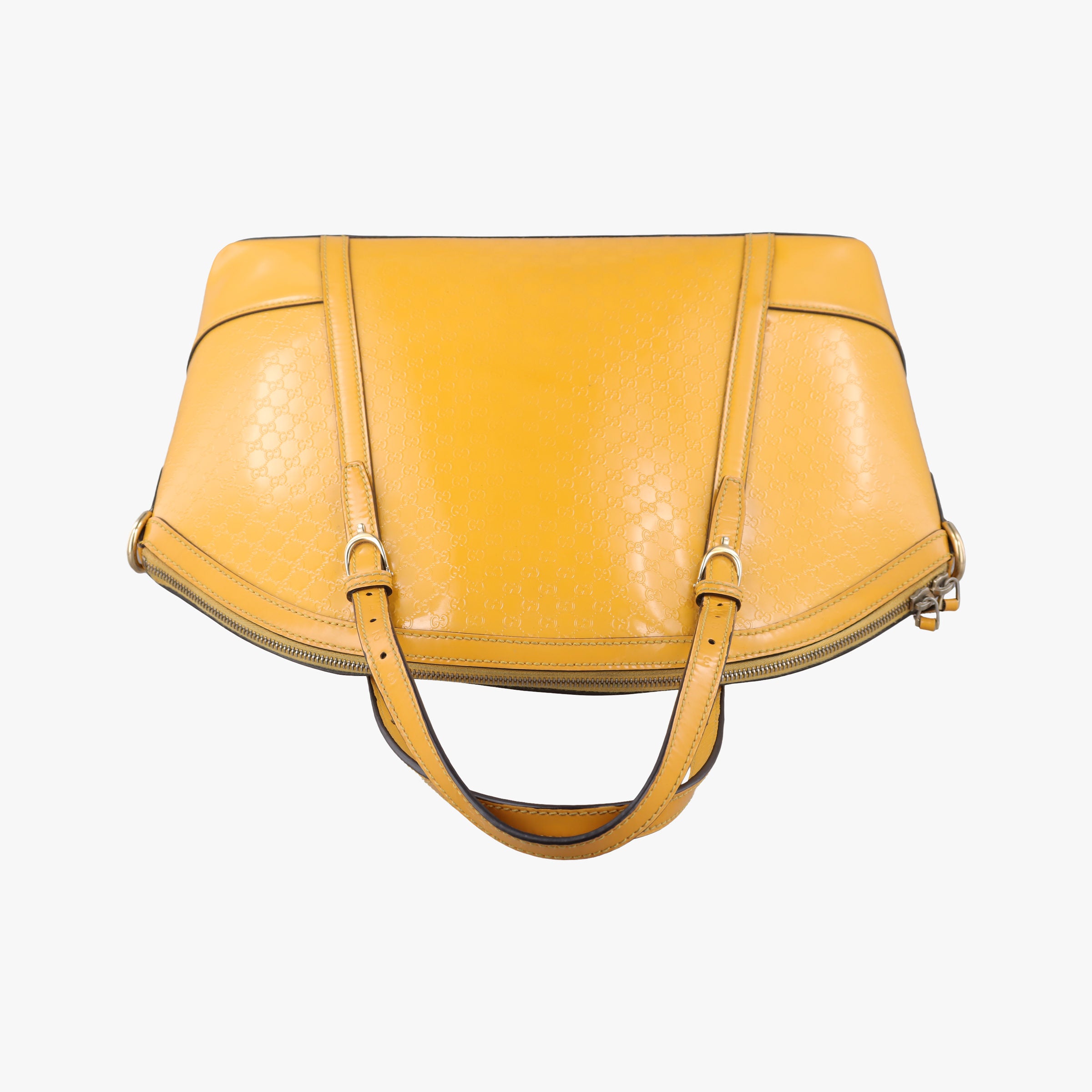 Pre-owned Gucci Microguccissima Yellow Patent Leather 309614 shoulderbag | stylenewstar