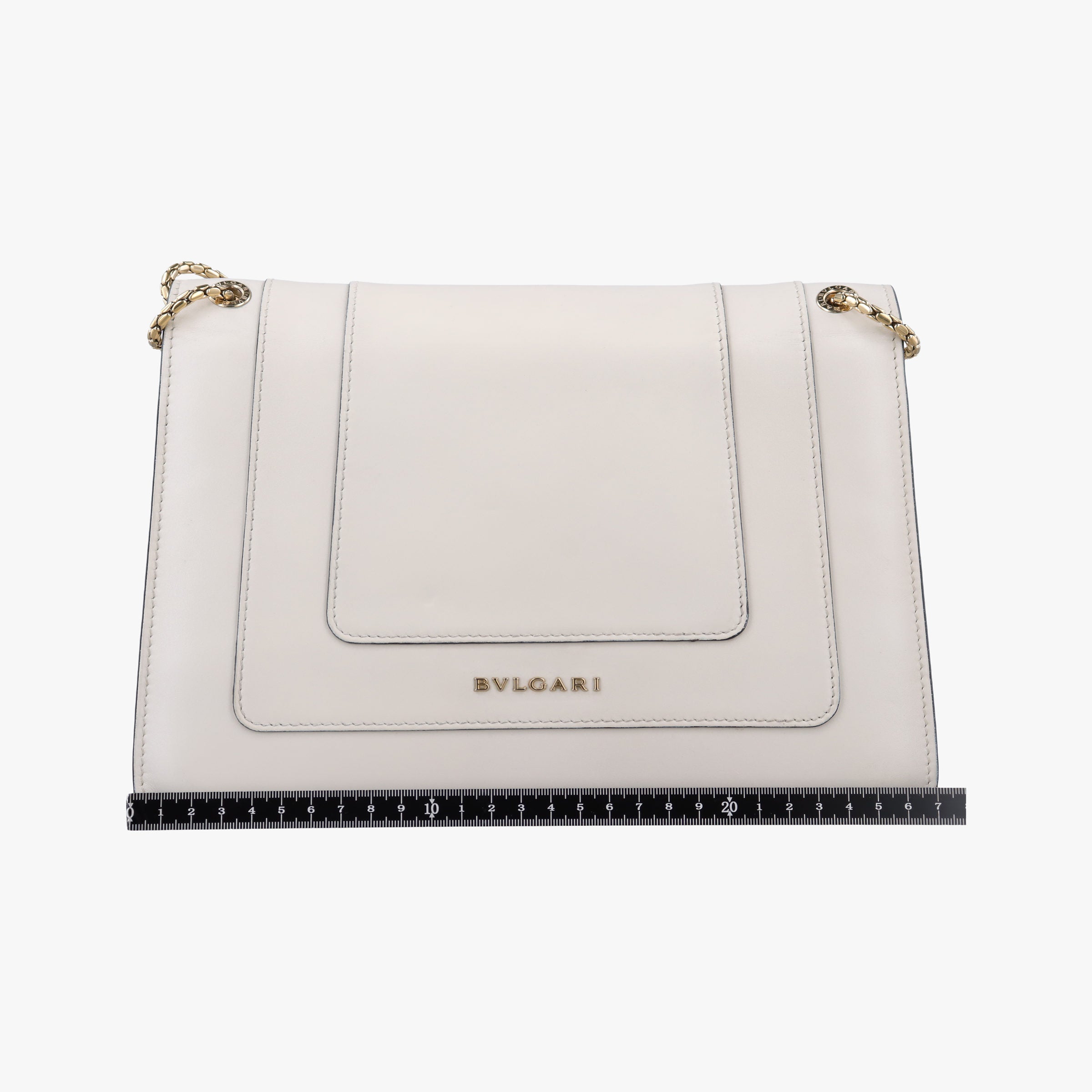 Pre-owned Bvlgari SERPENTI FOREVER White Leather  shoulderbag | stylenewstar