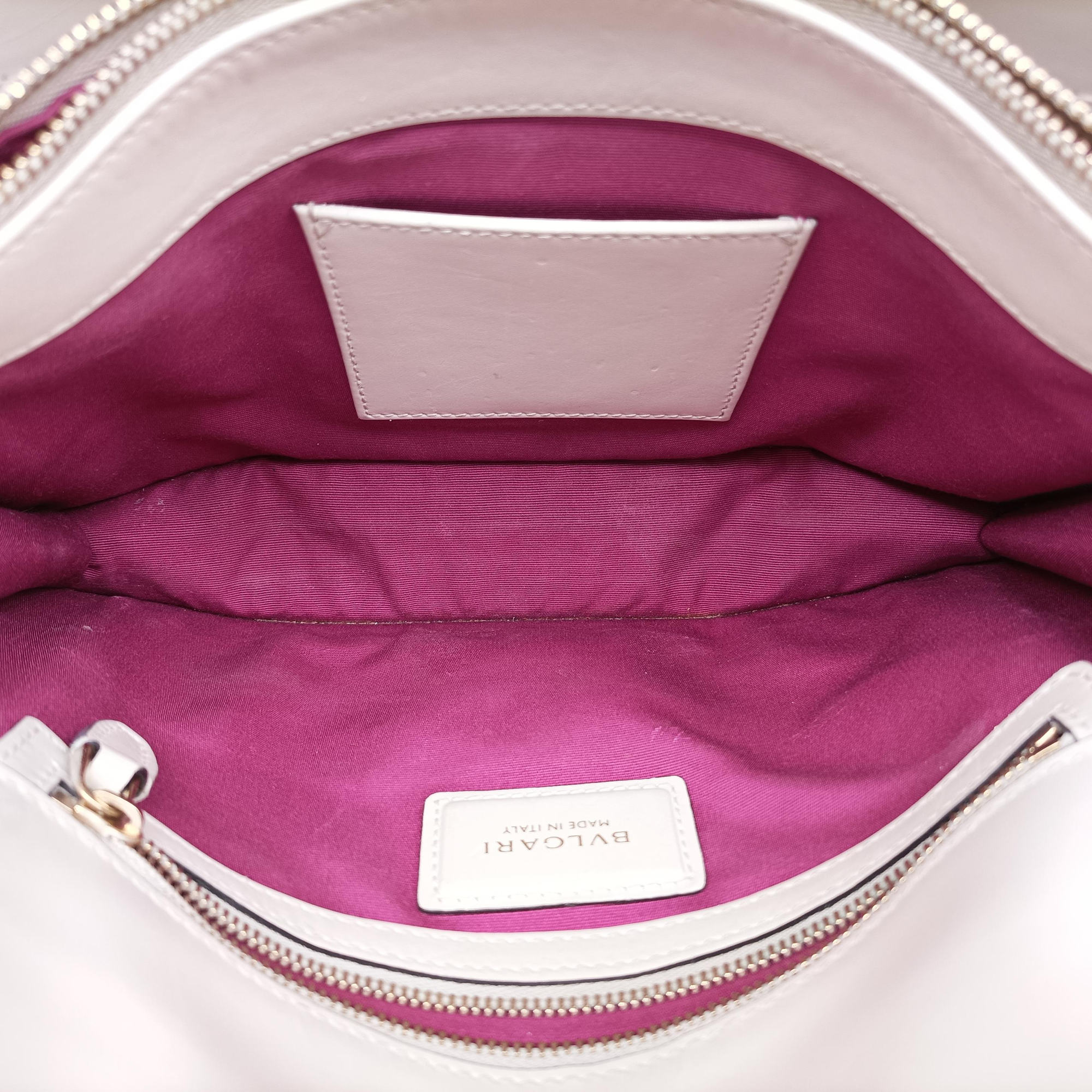 Pre-owned Bvlgari SERPENTI FOREVER White Leather  shoulderbag | stylenewstar