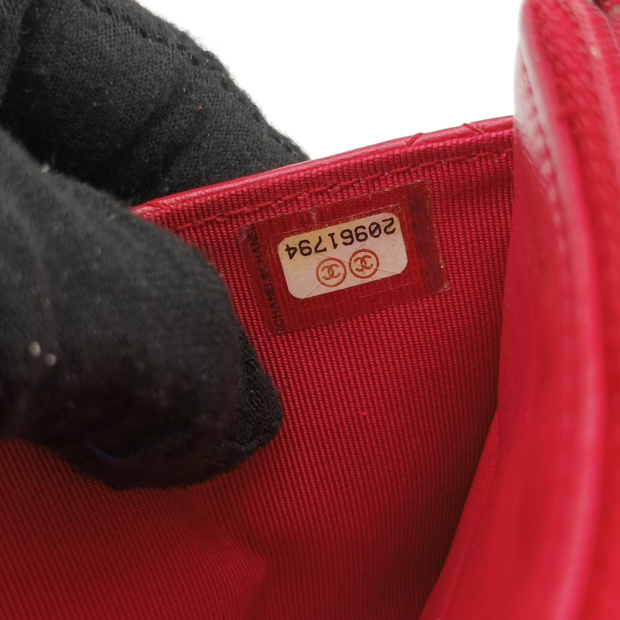 Pre-owned Chanel Matelasse coco mark Red lambskin A33814 shoulderbag | stylenewstar