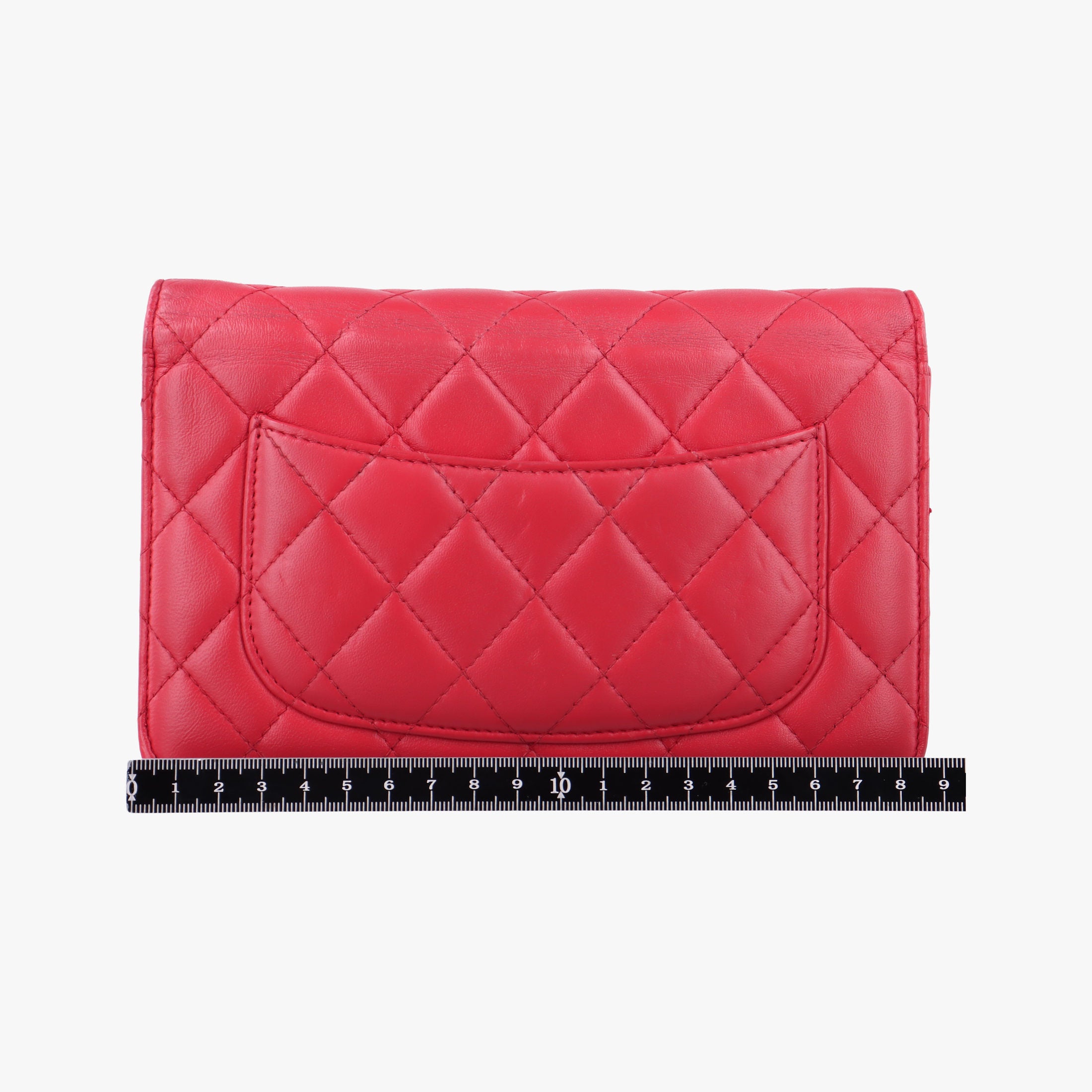 Pre-owned Chanel Matelasse coco mark Red lambskin A33814 shoulderbag | stylenewstar