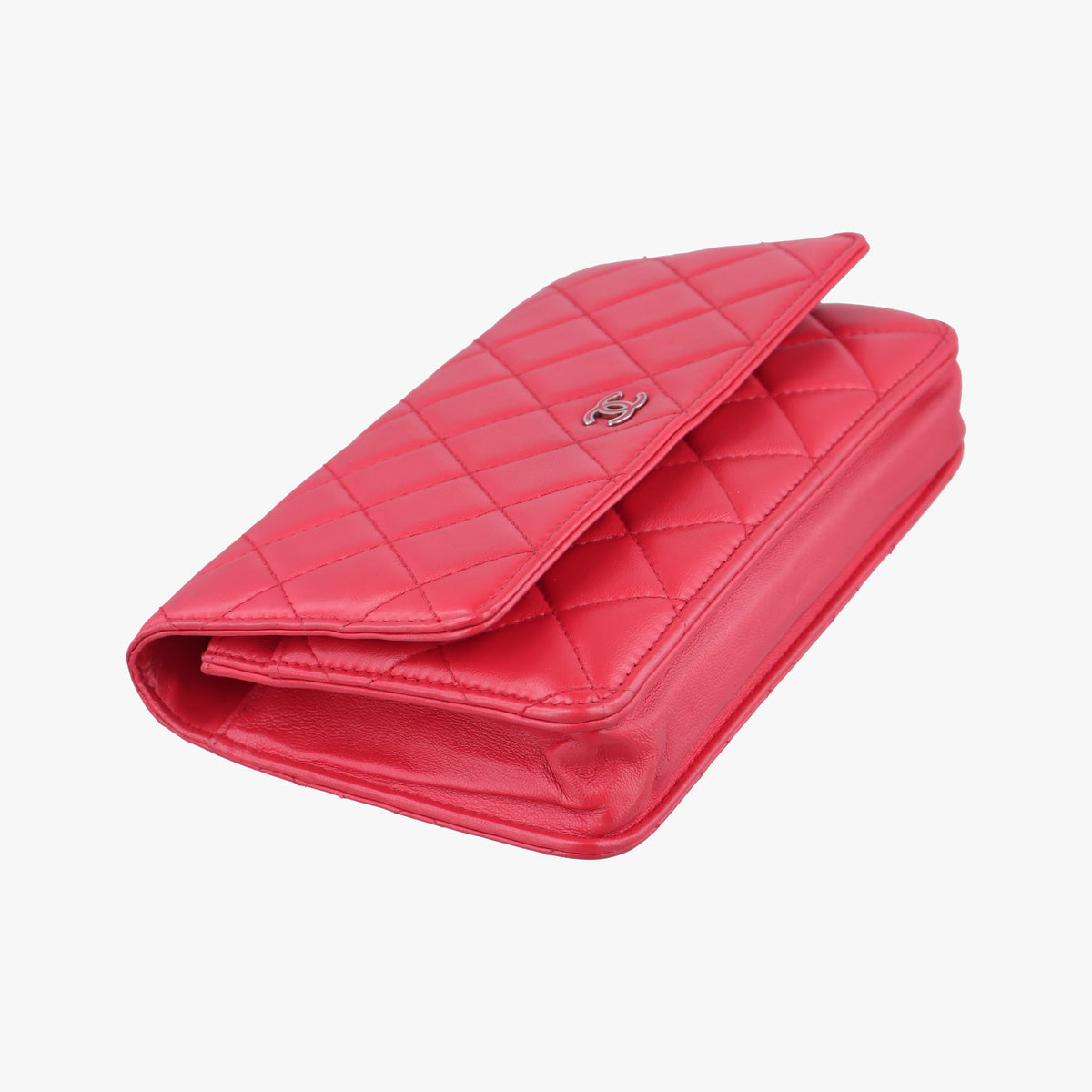 Pre-owned Chanel Matelasse coco mark Red lambskin A33814 shoulderbag | stylenewstar