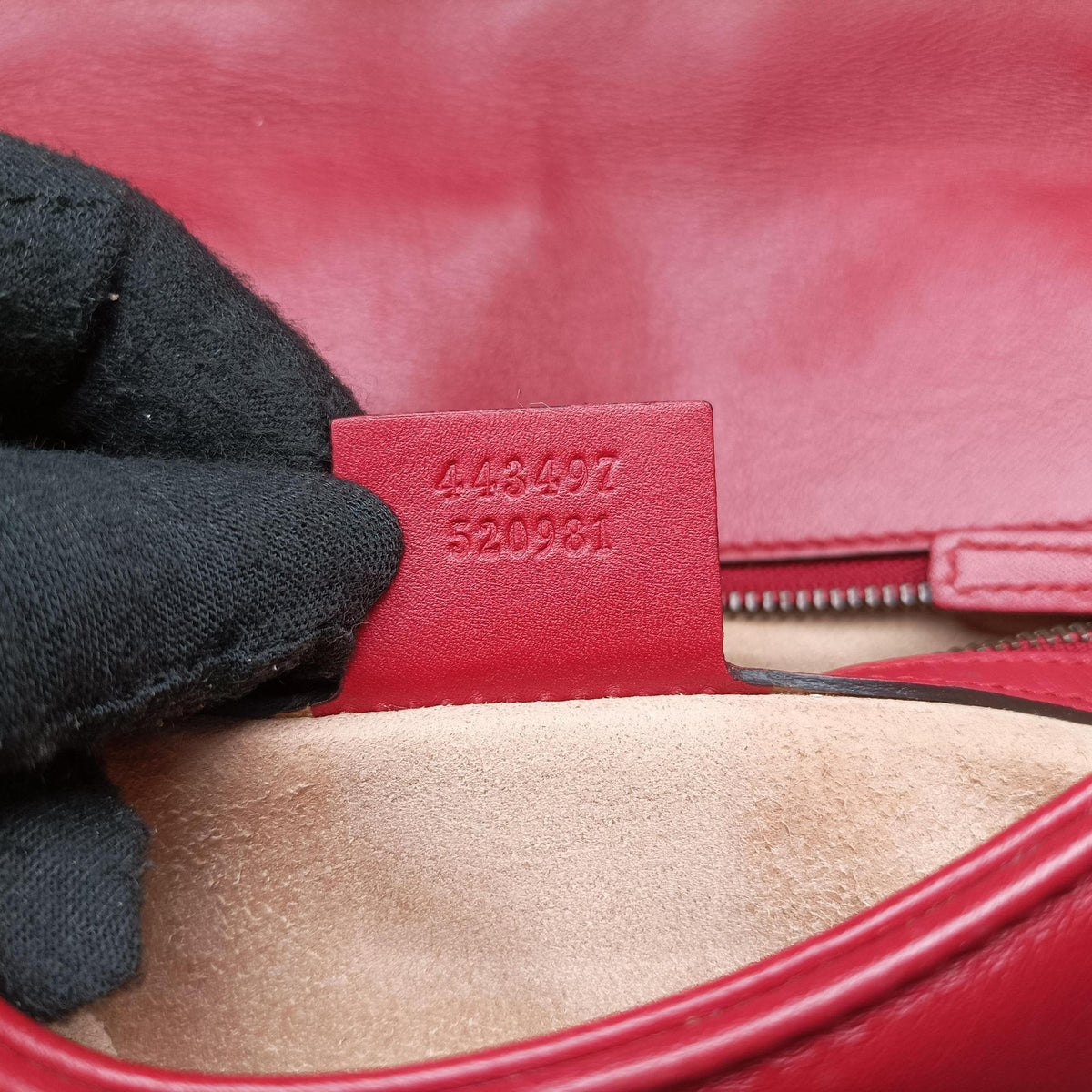 Secondhand Gucci GG Marmont Red Leather 443497 shoulderbag | stylenewstar