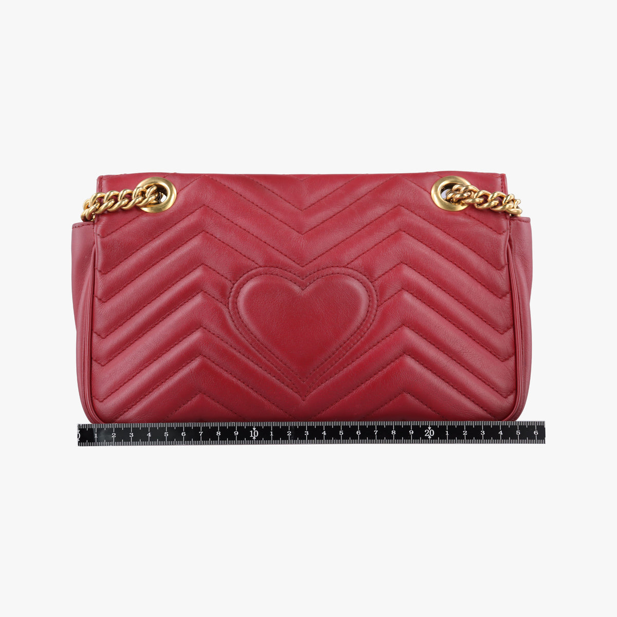 Secondhand Gucci GG Marmont Red Leather 443497 shoulderbag | stylenewstar