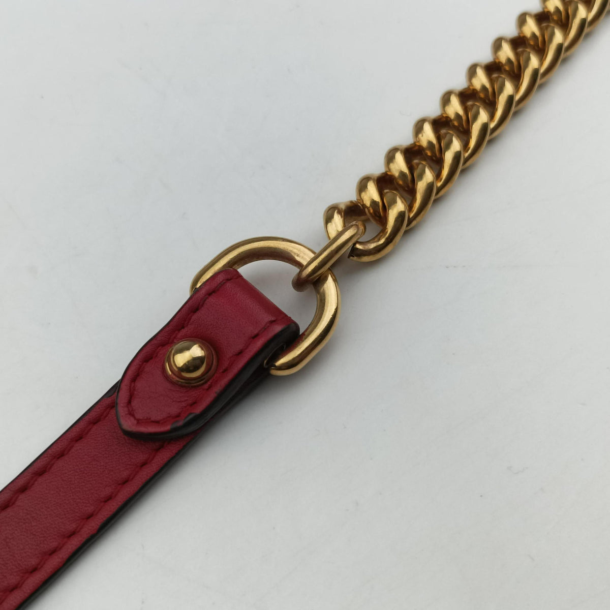 Secondhand Gucci GG Marmont Red Leather 443497 shoulderbag | stylenewstar