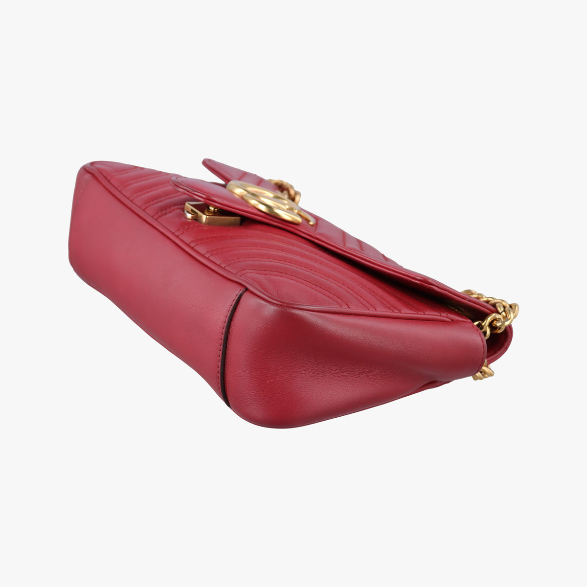 Secondhand Gucci GG Marmont Red Leather 443497 shoulderbag | stylenewstar