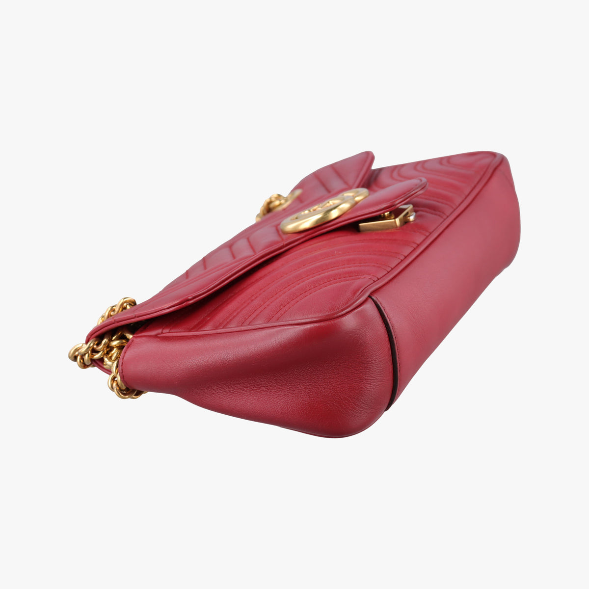 Secondhand Gucci GG Marmont Red Leather 443497 shoulderbag | stylenewstar