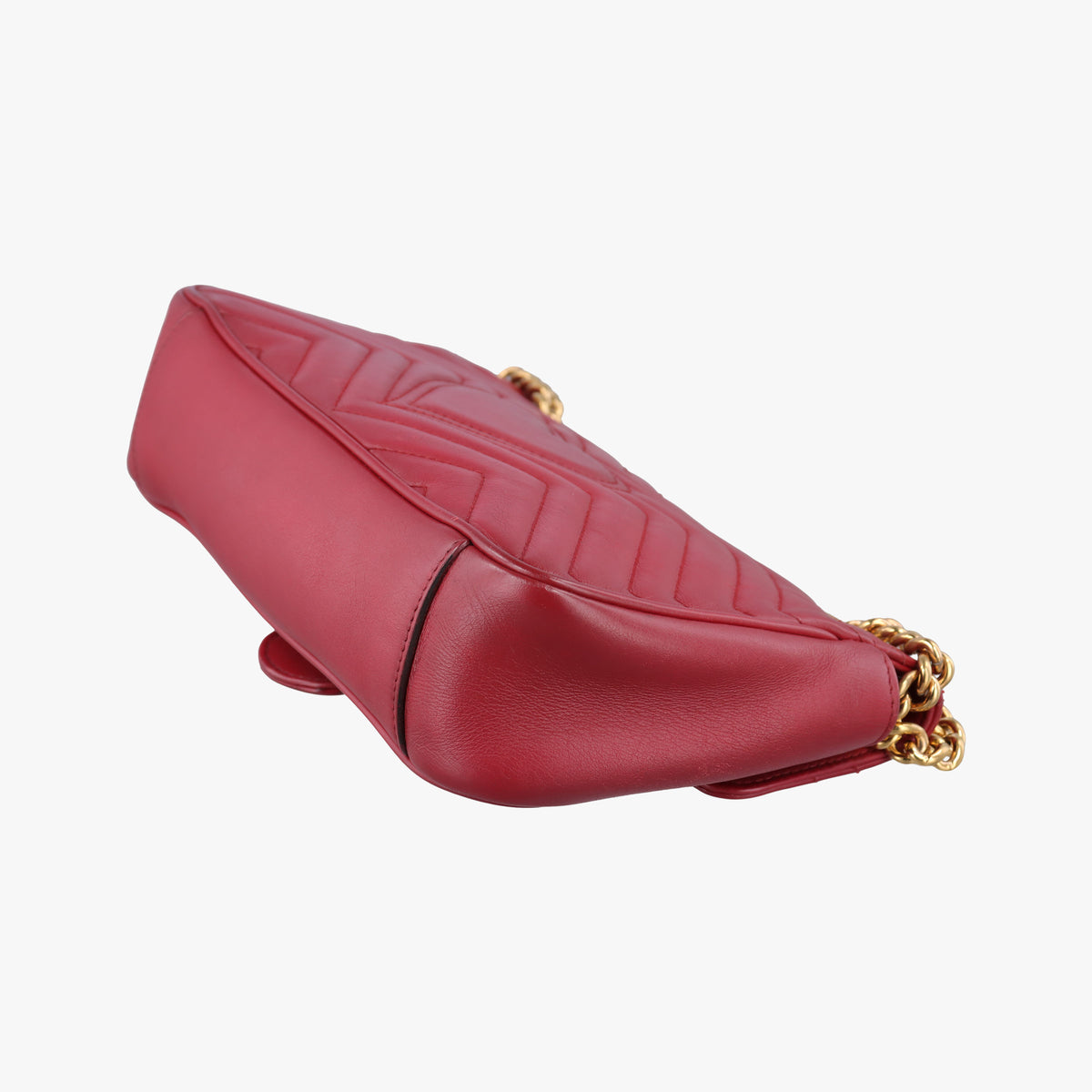 Secondhand Gucci GG Marmont Red Leather 443497 shoulderbag | stylenewstar