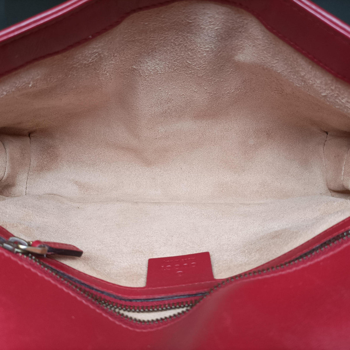 Secondhand Gucci GG Marmont Red Leather 443497 shoulderbag | stylenewstar