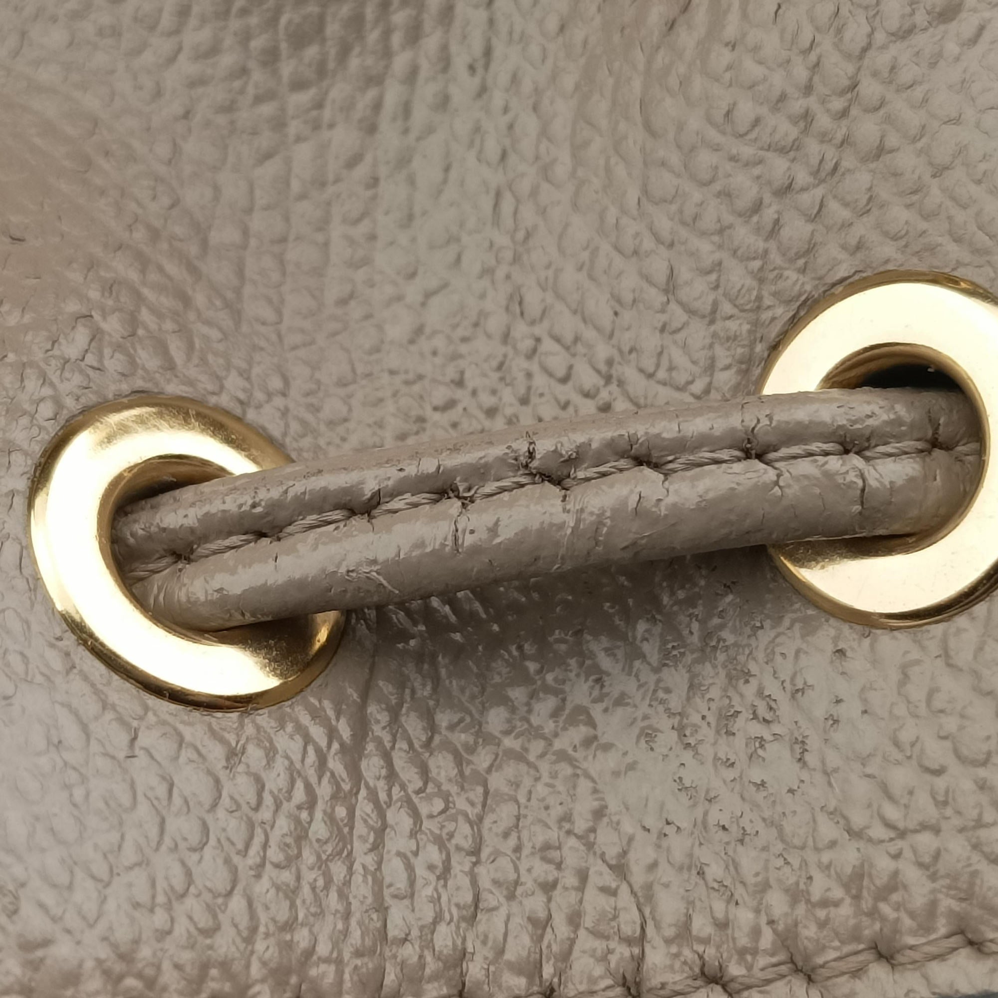 Pre-owned Fendi Mon Tresor Mini Bucket Brown Leather 8BS010 shoulderbag | stylenewstar
