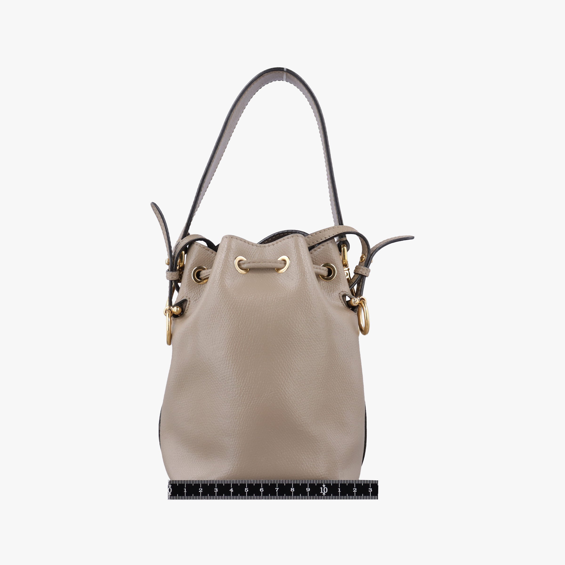 Pre-owned Fendi Mon Tresor Mini Bucket Brown Leather 8BS010 shoulderbag | stylenewstar