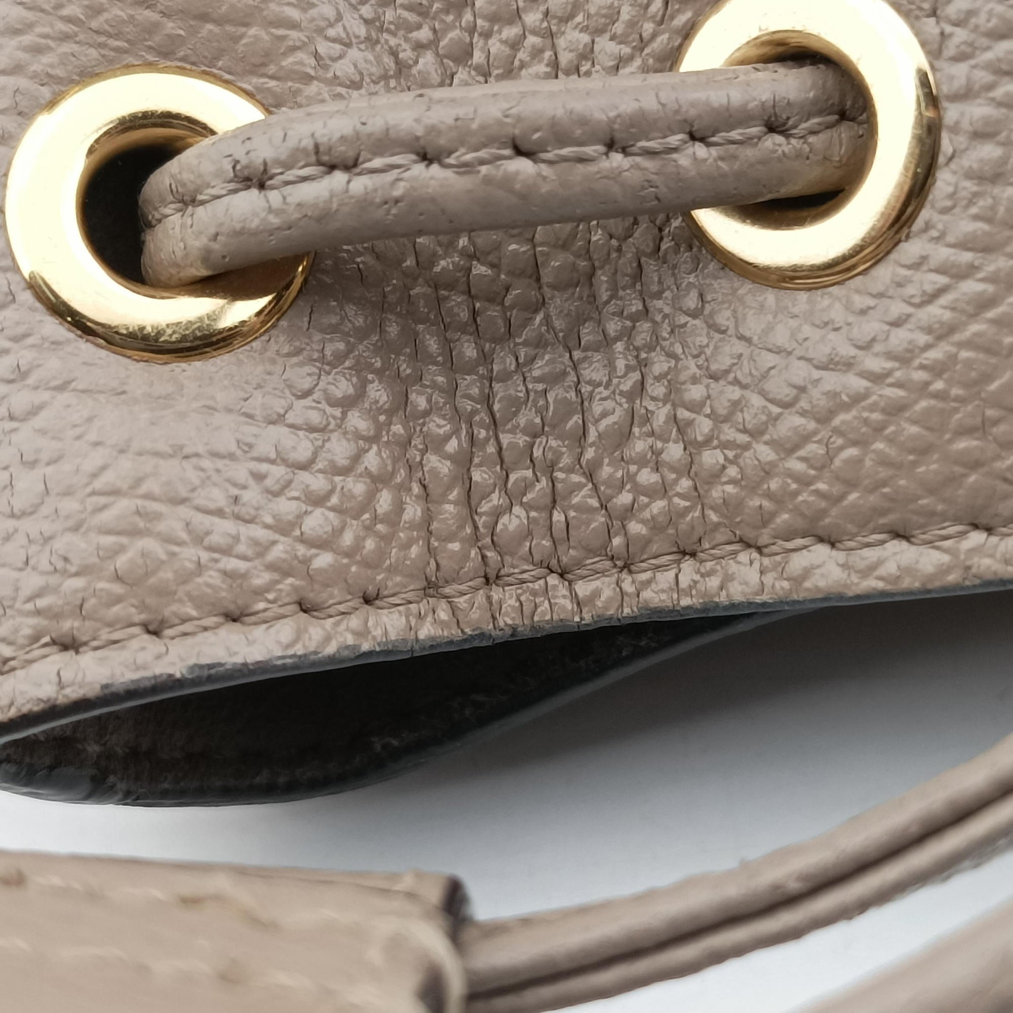 Pre-owned Fendi Mon Tresor Mini Bucket Brown Leather 8BS010 shoulderbag | stylenewstar