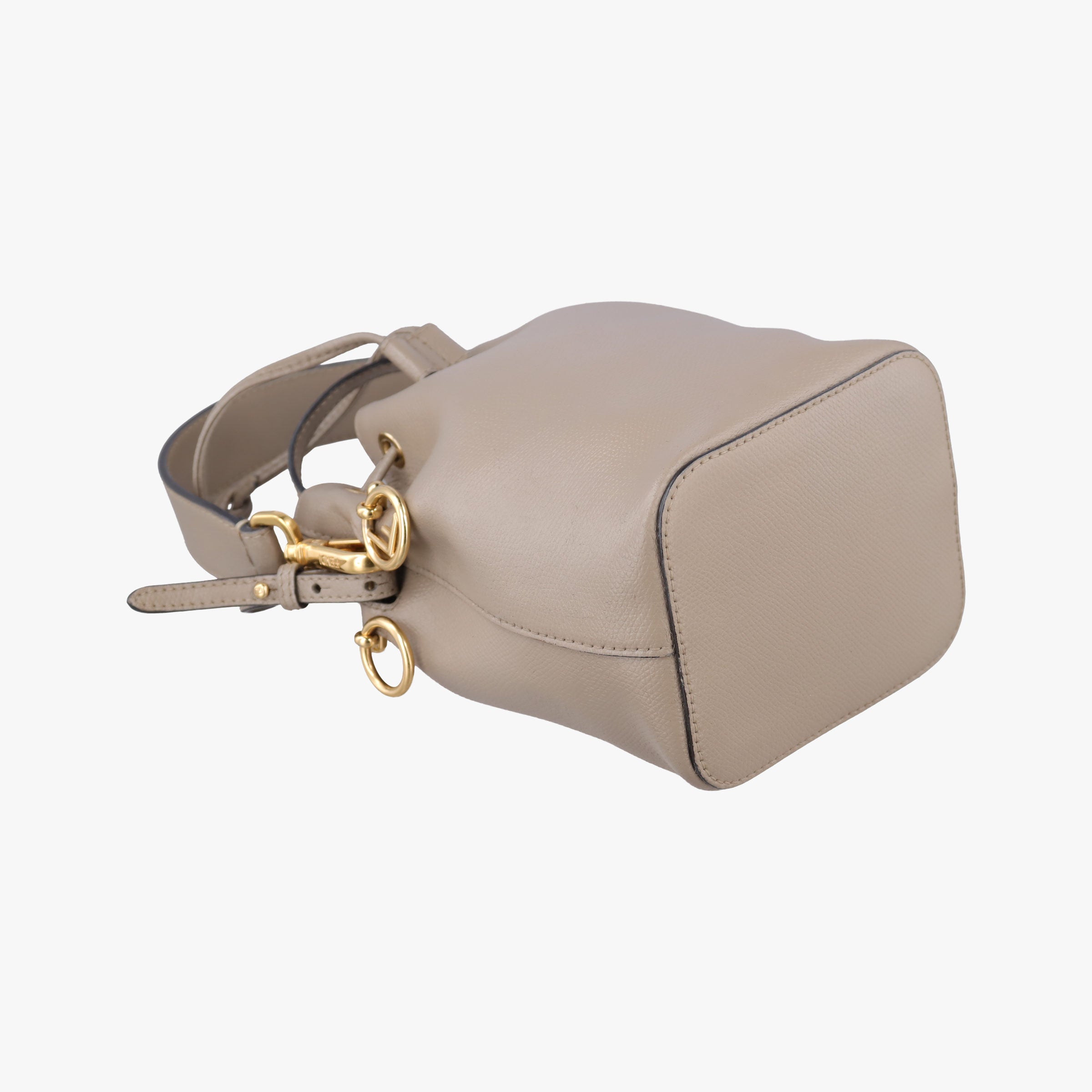 Pre-owned Fendi Mon Tresor Mini Bucket Brown Leather 8BS010 shoulderbag | stylenewstar