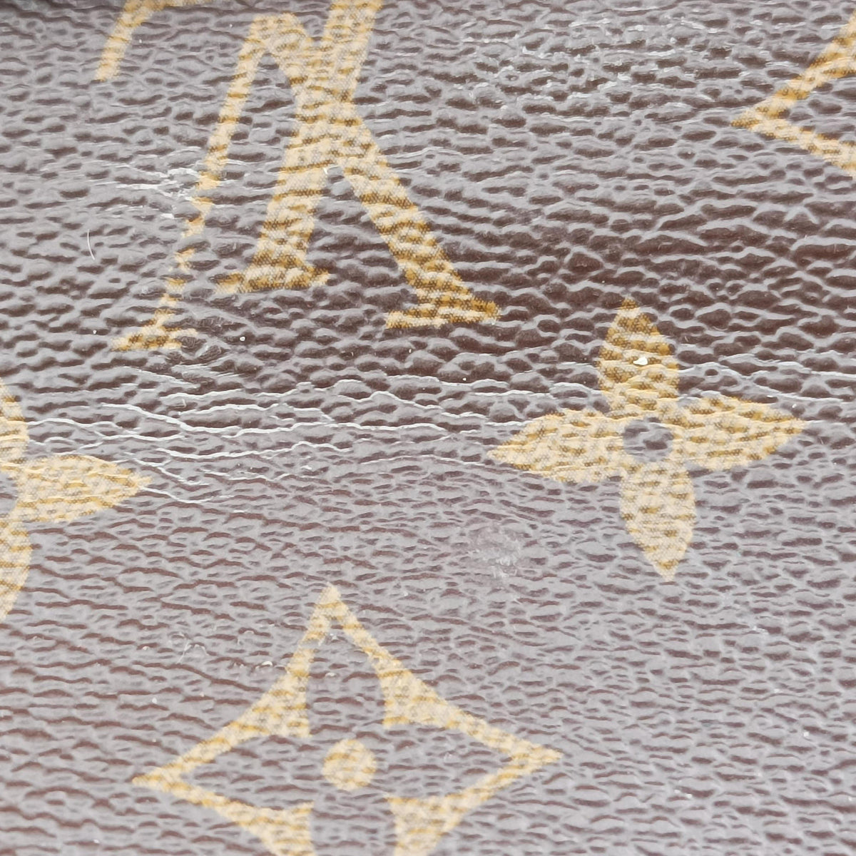 Pre-owned Louis Vuitton SAINT PLACIDE brown×CERISE Monogram Canvas×calf leather M43713 shoulderbag | stylenewstar