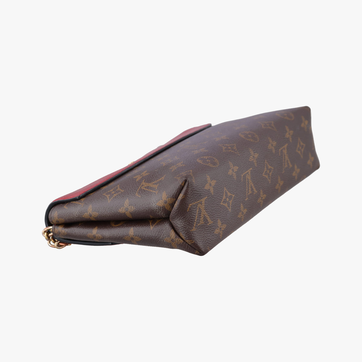 Pre-owned Louis Vuitton SAINT PLACIDE brown×CERISE Monogram Canvas×calf leather M43713 shoulderbag | stylenewstar