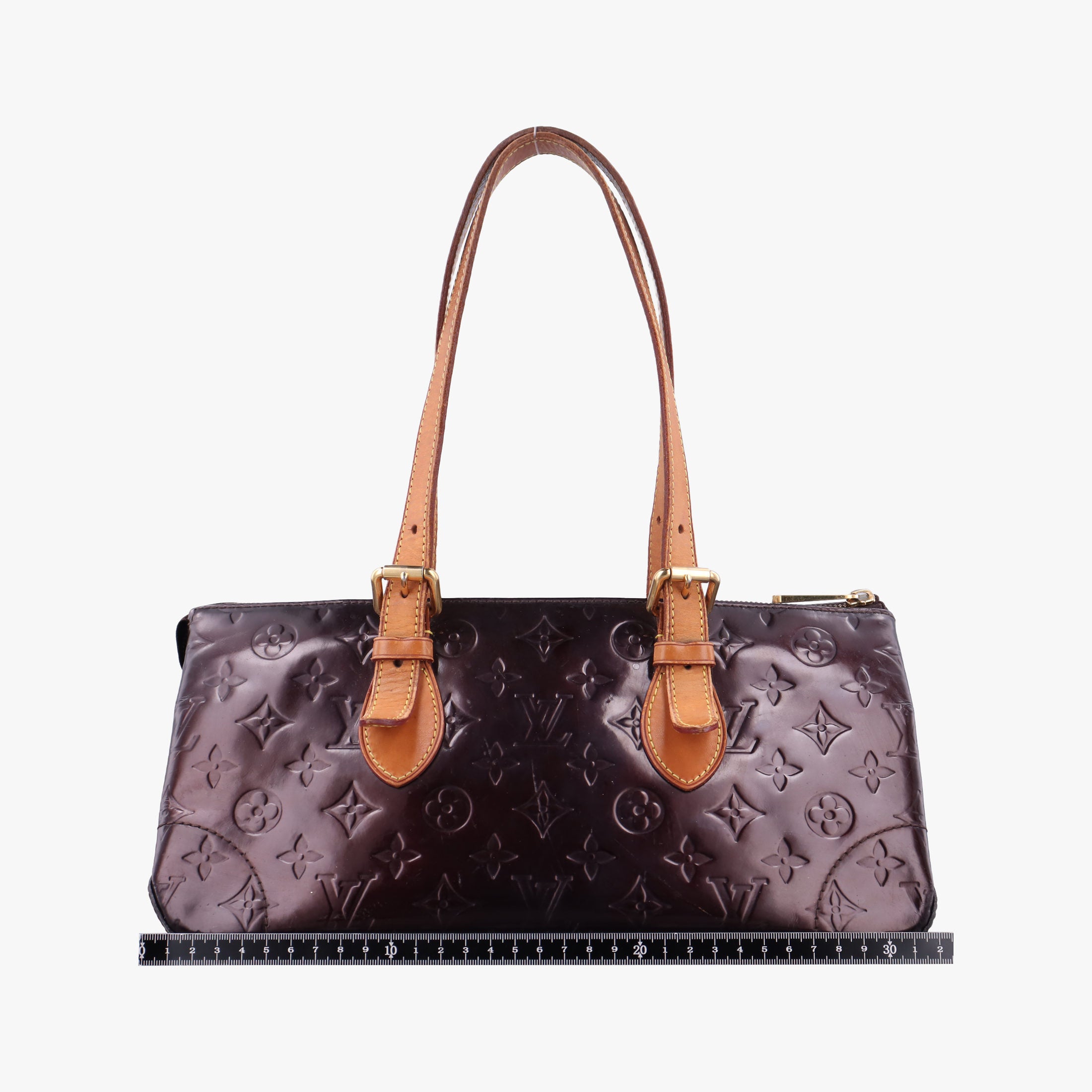 Pre-owned Louis Vuitton Rosewood Avenue Amaranth Vernis M93510 handbag | stylenewstar