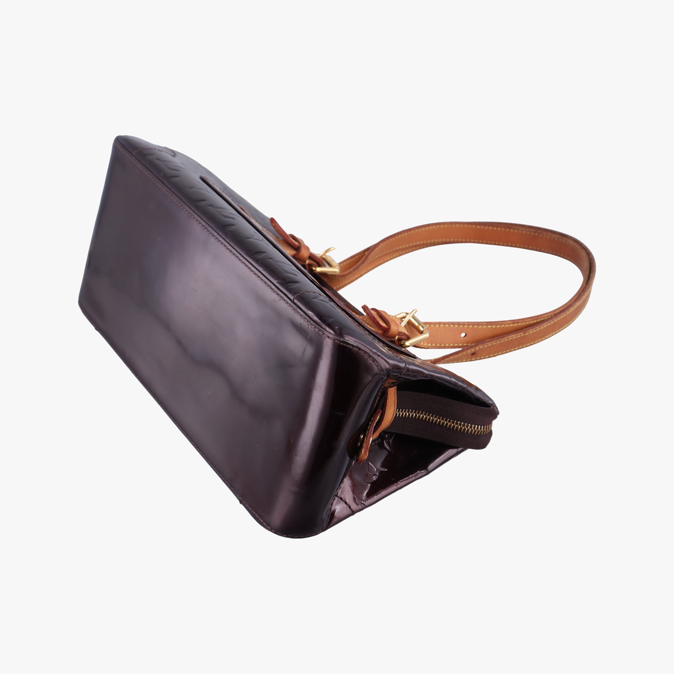 Pre-owned Louis Vuitton Rosewood Avenue Amaranth Vernis M93510 handbag | stylenewstar