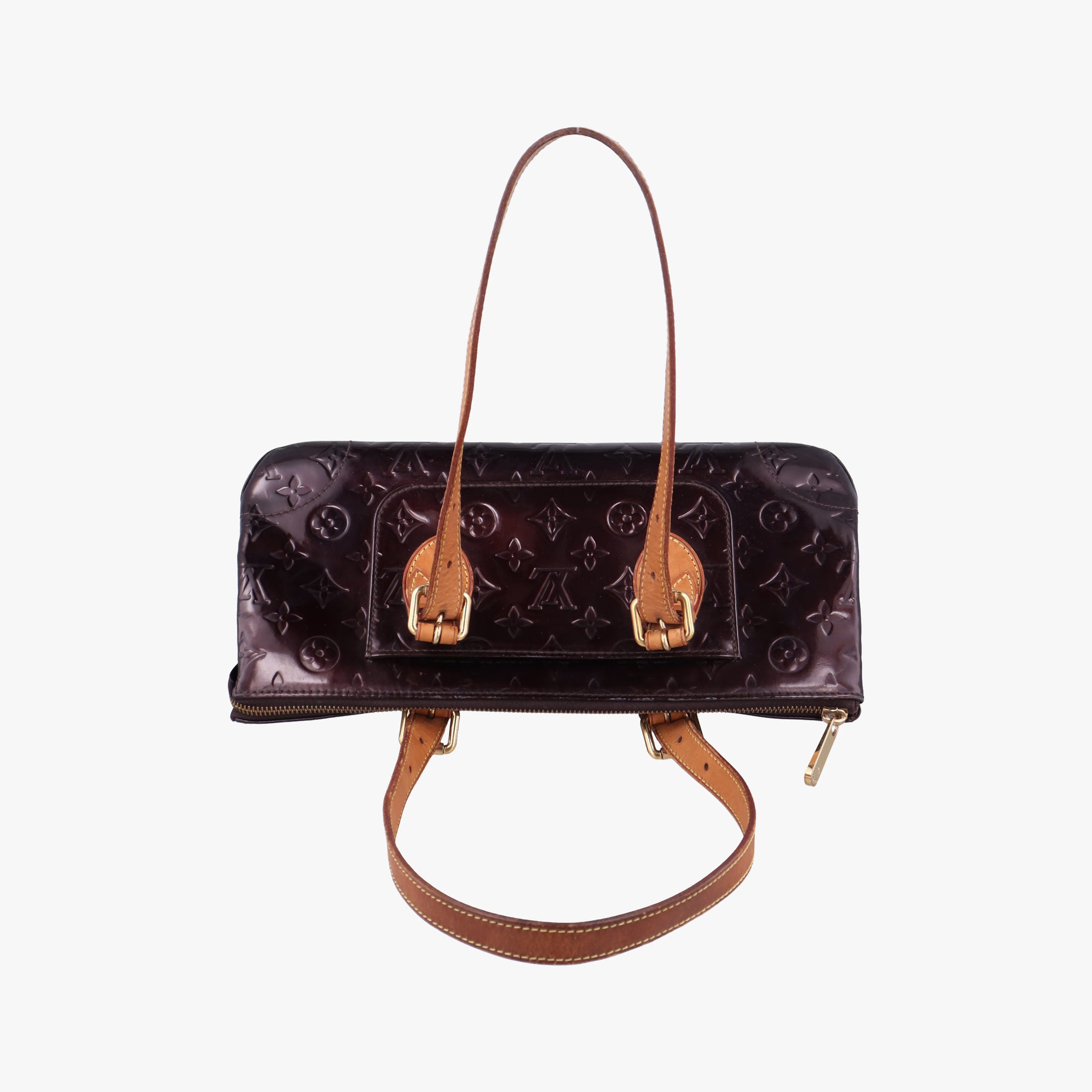 Pre-owned Louis Vuitton Rosewood Avenue Amaranth Vernis M93510 handbag | stylenewstar